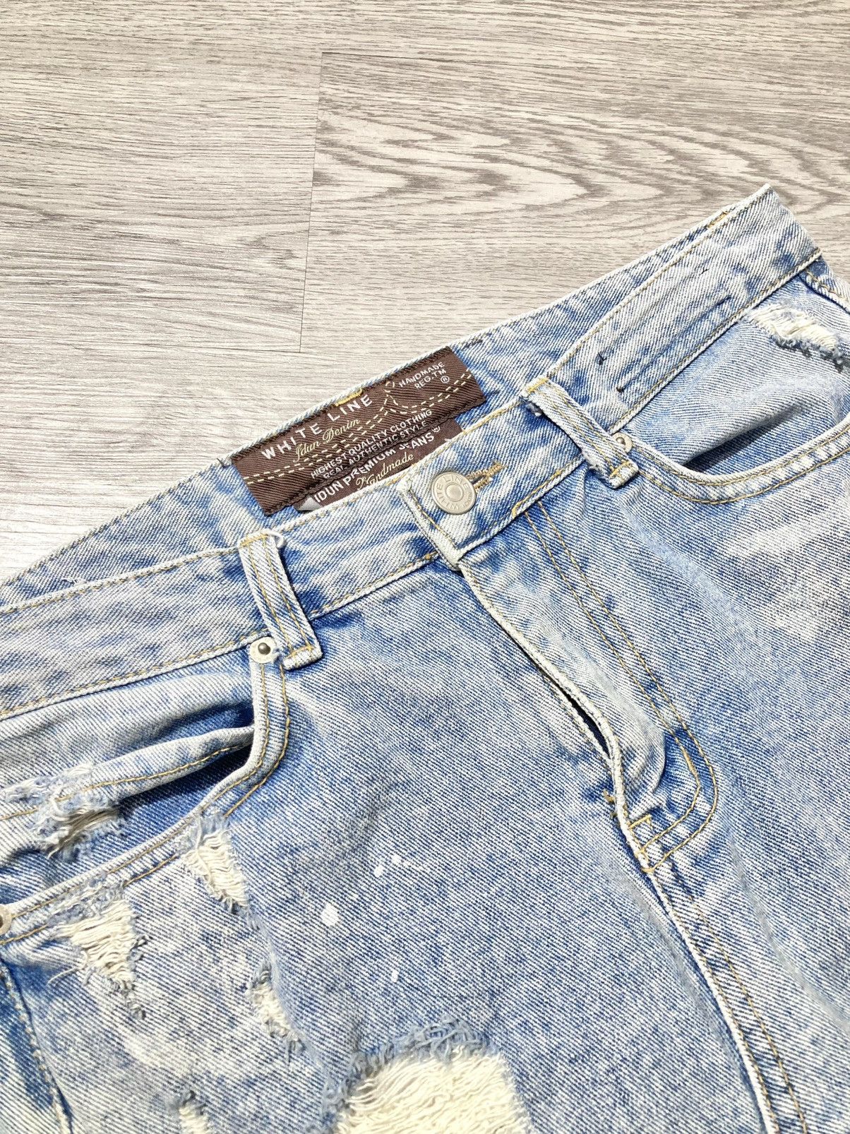 If Six Was Nine 2000s Idun Distressed Ripped Denim Blue Jeans Lgb Punk Style Size US 30 / EU 46 - 11 Thumbnail