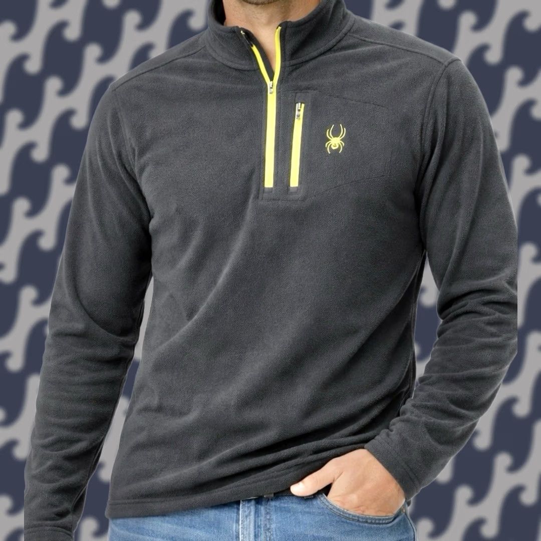 Spyder Spyder Jacket Mens M Gray With Yellow Accent Logo Windbreaker Outdoor Adults Size US M / EU 48-50 / 2 - 1 Thumbnail