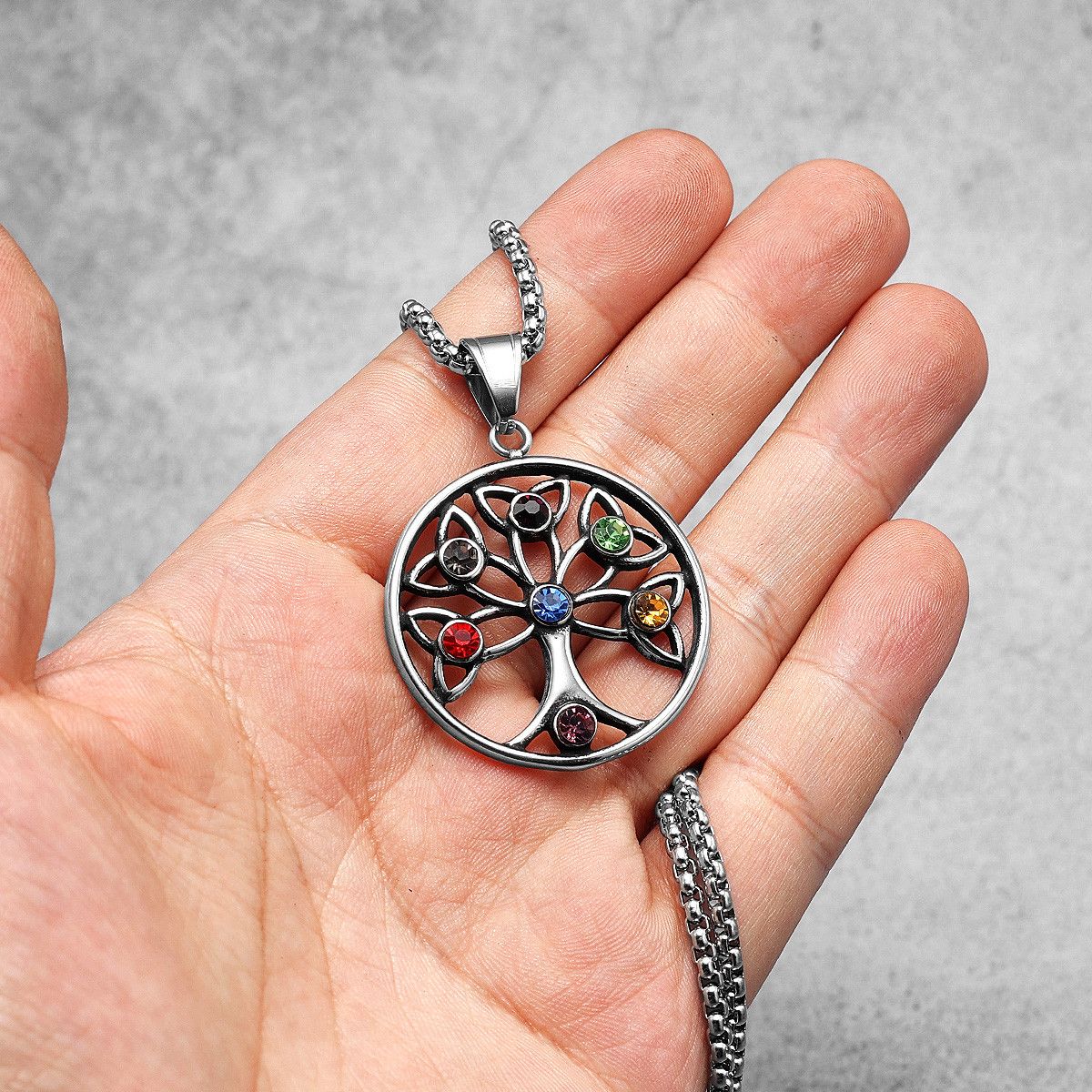 Jewelry Gem Tree Pendant Necklace Size ONE SIZE - 2 Thumbnail