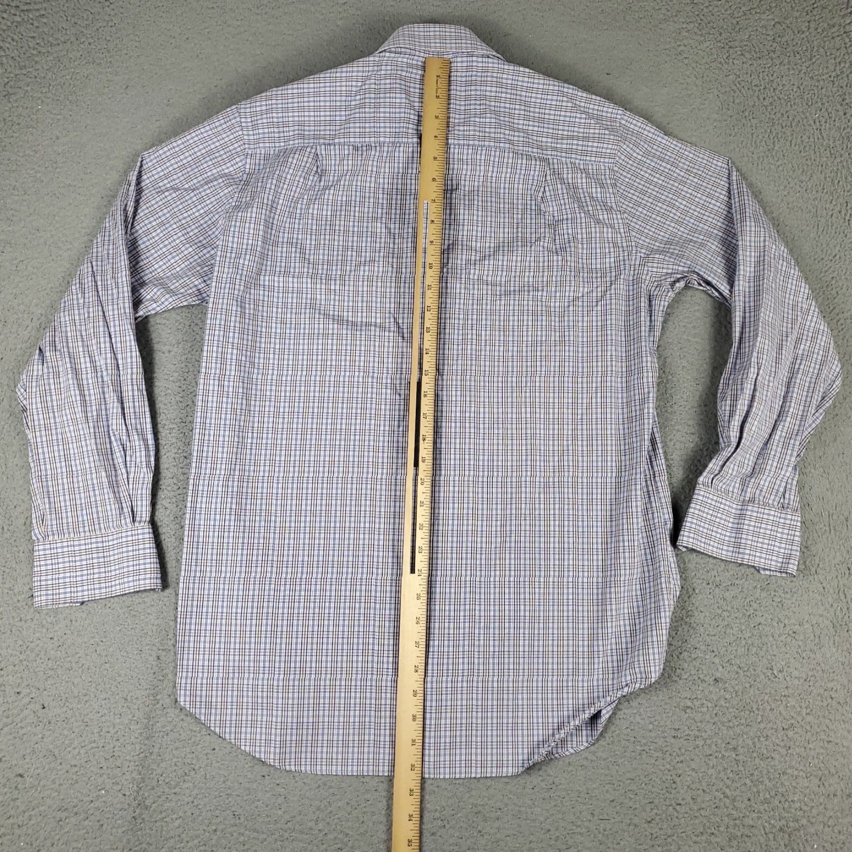 David Donahue David Donahue Shirt Mens Large Blue Plaid Button-Up Long Sleeve Casual Office Classic 90s? Size US L / EU 52-54 / 3 - 3 Thumbnail