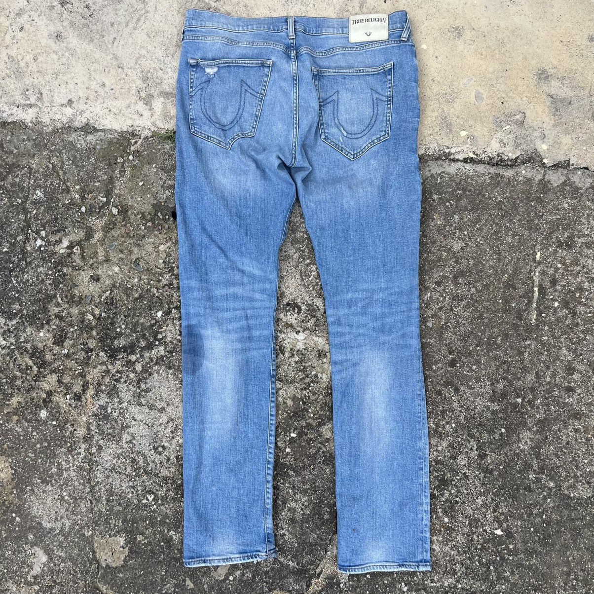 True Religion × Vintage Y2K/2000s Thrashed True Religion Mall Goth Denim Jeans! Size US 34 / EU 50 - 1 Thumbnail