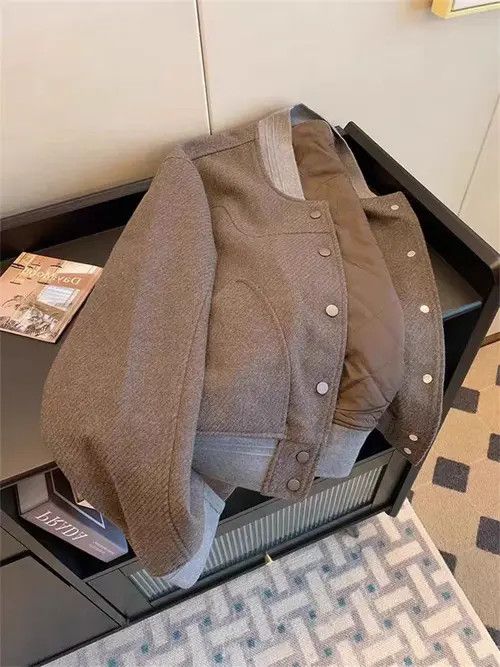 VIBE Vintage Street Patchwork Loose Casual L Baseball Jacket Size US L / EU 52-54 / 3 - 2 Thumbnail