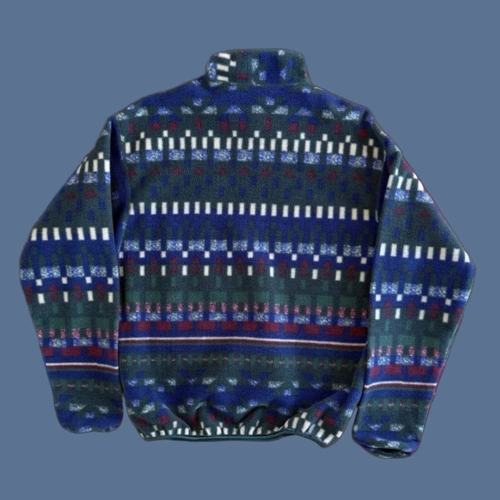 Vintage VINTAGE Columbia Jacket Mens L Geometric Fleece Pullover 1/2 Zip Green US 90s Outdoor Winter Fall Spring Size US L / EU 52-54 / 3 - 1 Thumbnail