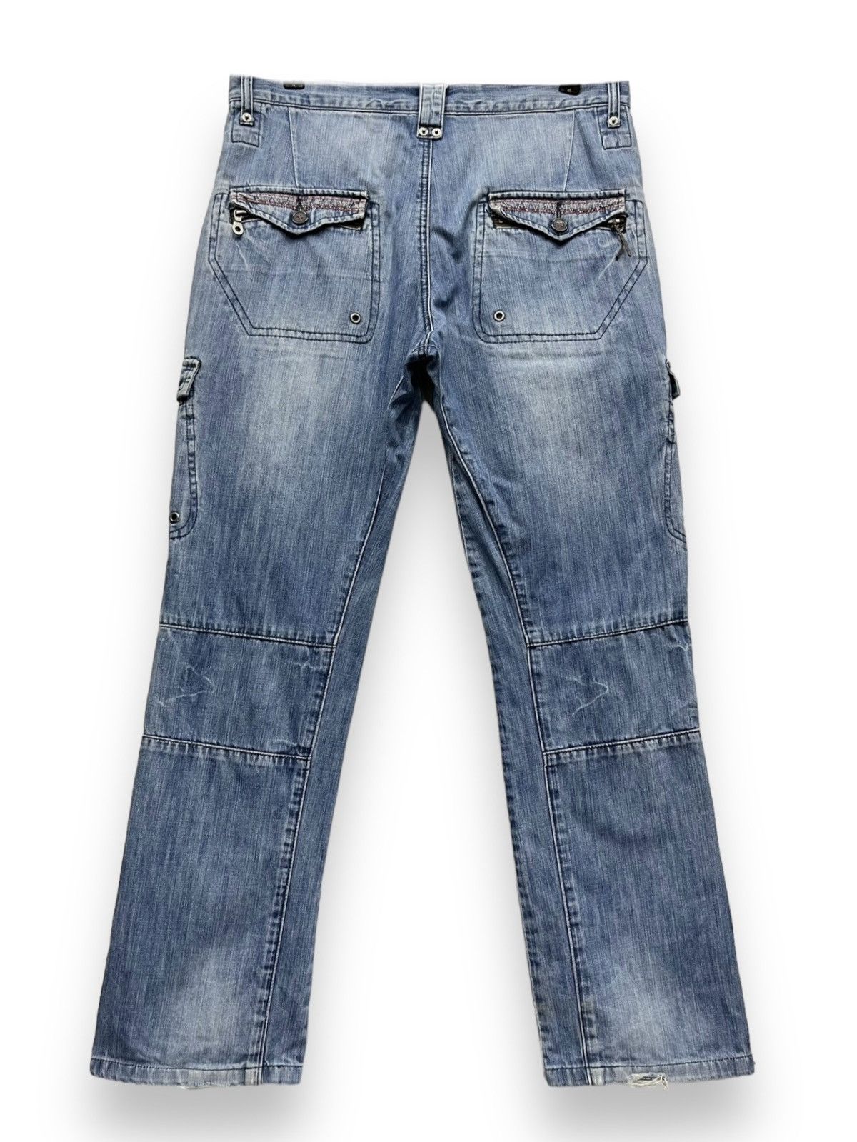 semanticdesign 🔥SEMANTIC DESIGN Distressed Denim Cargo Pants Size US 32 / EU 48 - 3 Thumbnail
