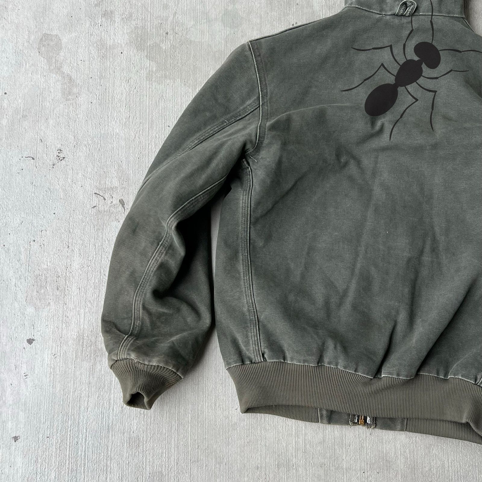 Carhartt × Vintage Carhartt YOUTH Y06 MOS green hooded work wear jacket Size US L / EU 52-54 / 3 - 13 Thumbnail