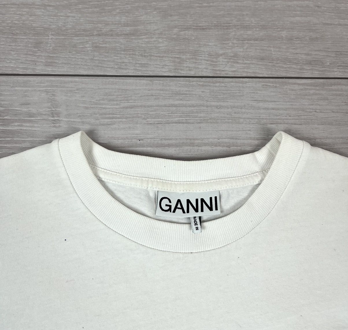 Ganni Ganni Future Heavy Cotton White T Shirt Size M / US 6-8 / IT 42-44 - 6 Thumbnail