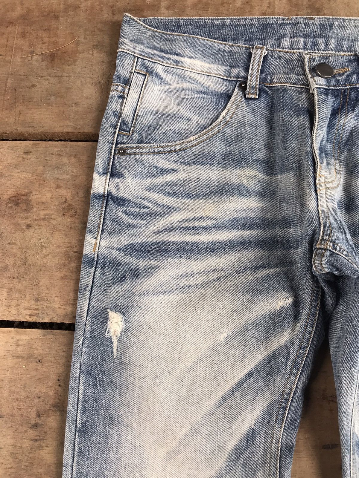 Seditionaries 💥FLARE💥90s STYLE IMPROVES SICK FADES DISTRESSED DENIM F394 Size US 32 / EU 48 - 5 Thumbnail