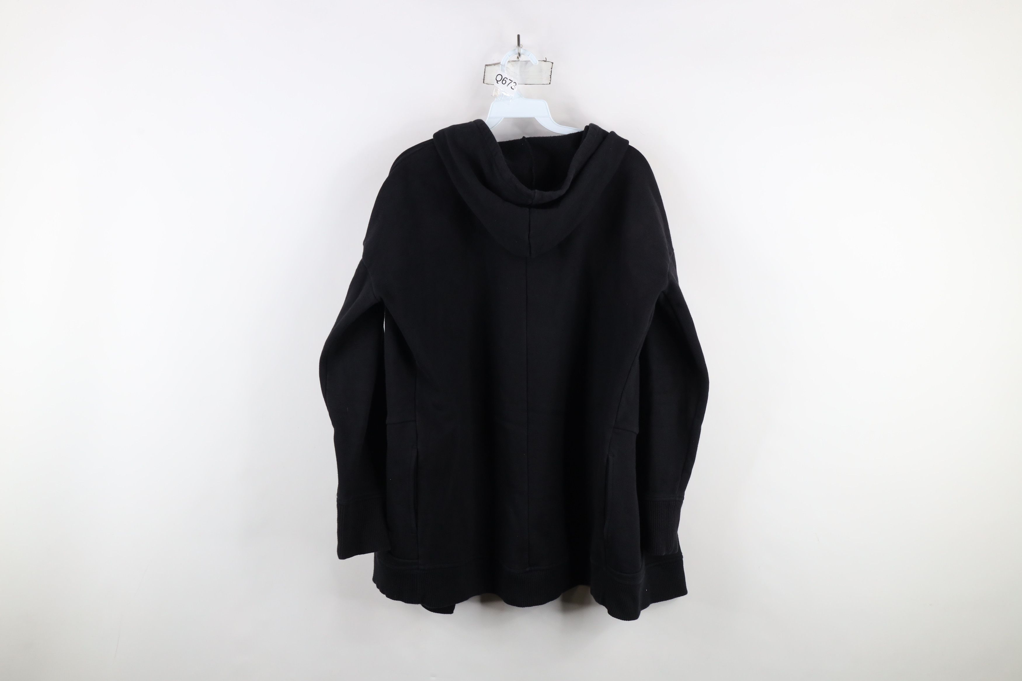 Athleta × Vintage Athleta Faded Prajna Wrap Open Front Hoodie Sweatshirt Black Size S / US 4 / IT 40 - 12 Thumbnail