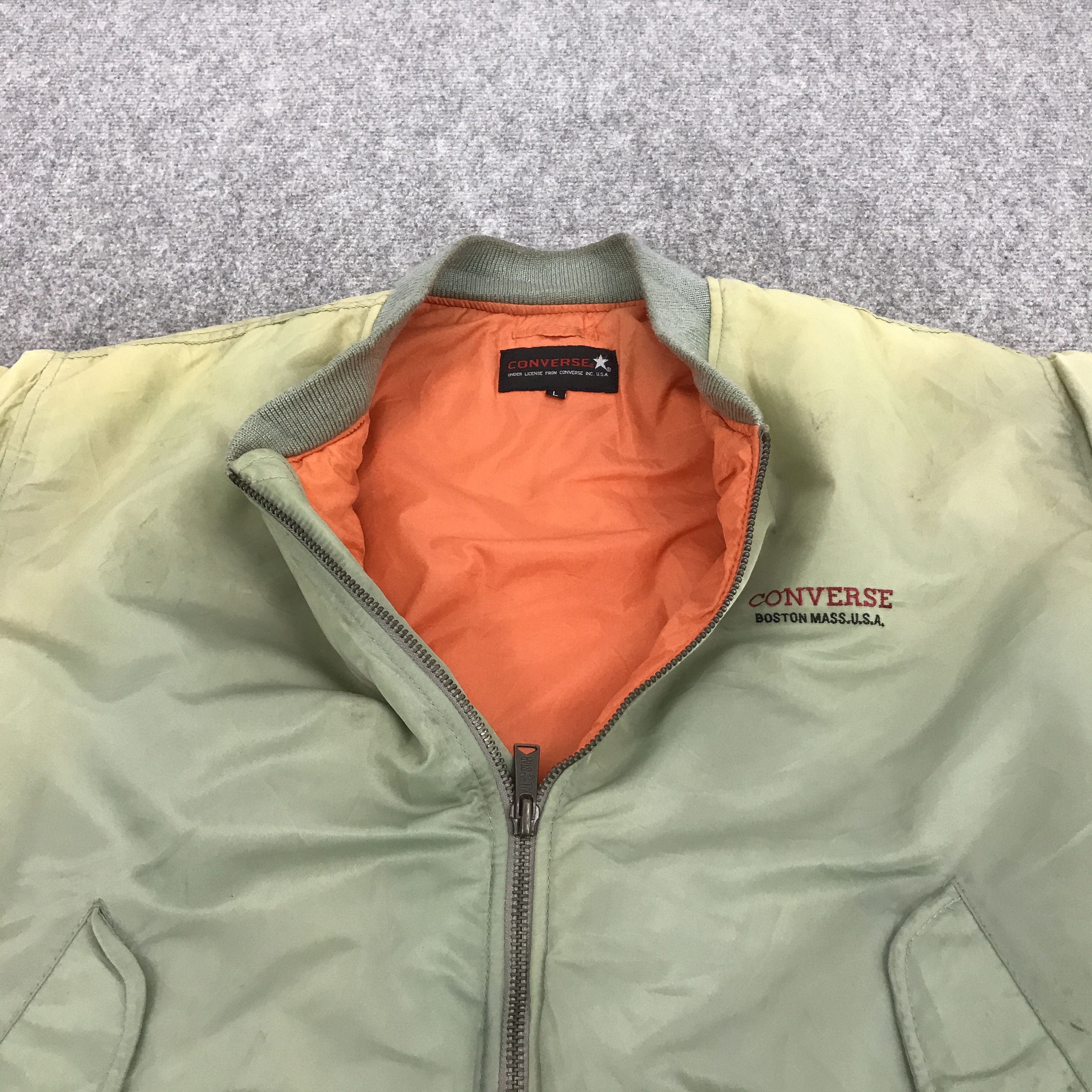 Converse VTG CONVERSE FADED BOMBER JACKET Size US L / EU 52-54 / 3 - 7 Thumbnail
