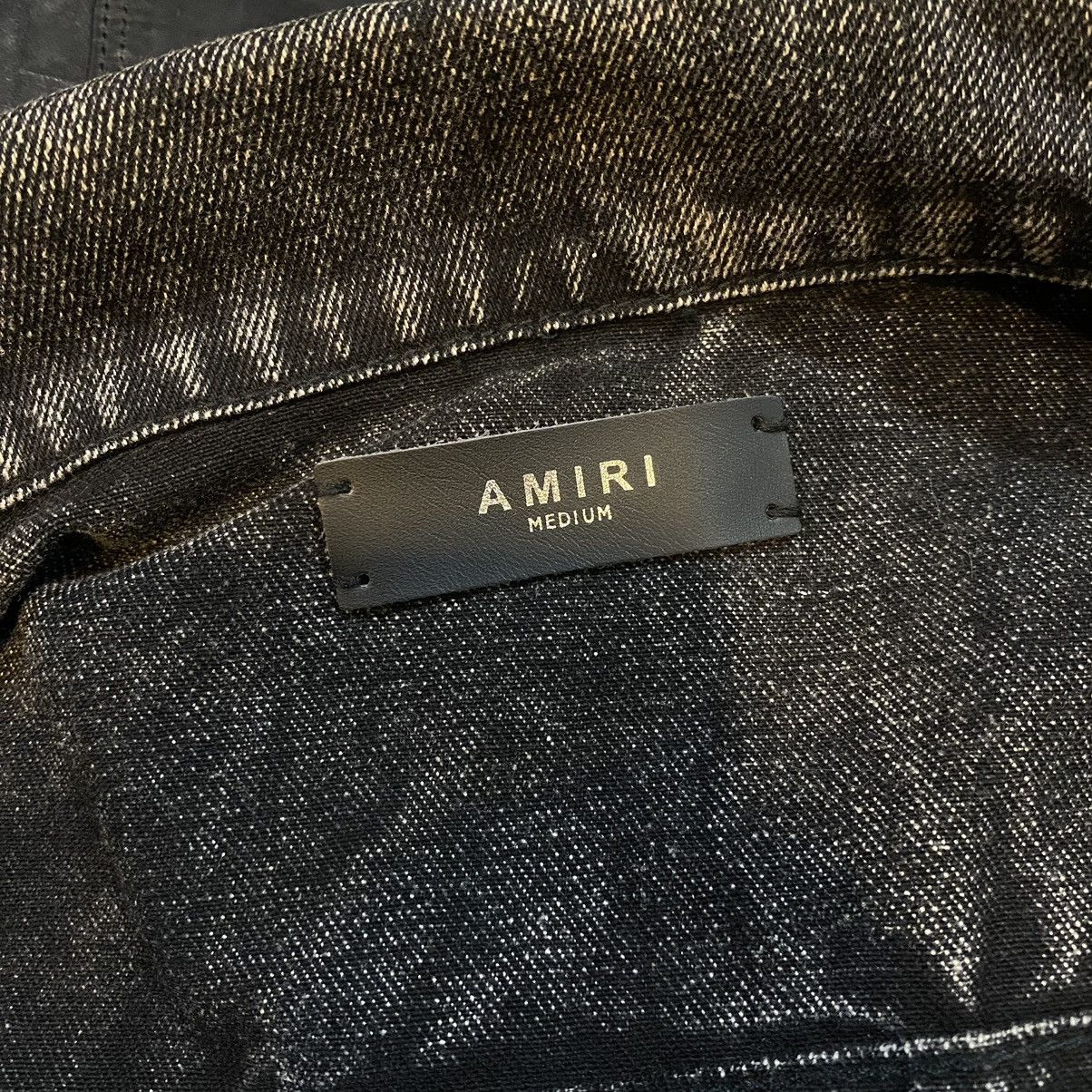 Amiri Black Graffiti Paint Splatter Denim Trucker Jacket Size US M / EU 48-50 / 2 - 12 Thumbnail