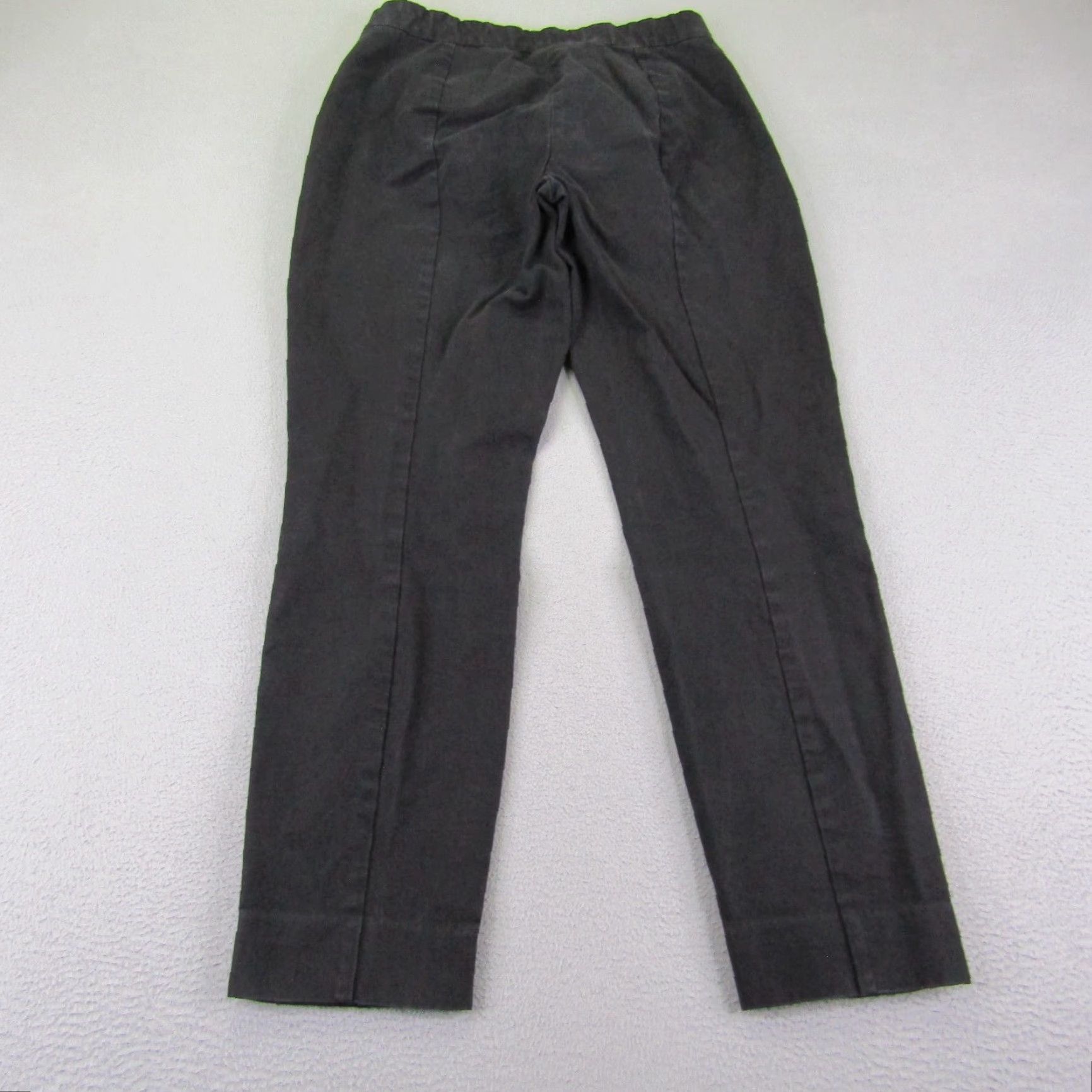Everlane VINTAGE Everlane Pants Women 8 Black Side Zip High Rise Ankle Crop Stretch Slacks Flex Chino Regular 26.5in Inseam Womens Pants Size 28" / US 6 / IT 42 - 5 Thumbnail
