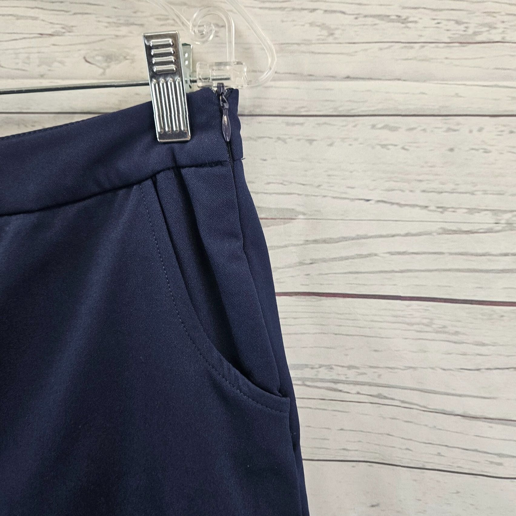 Vintage VINTAGE Monterey Club Womens Skort XL Solid Blue Pockets Side Zip Size ONE SIZE - 2 Thumbnail
