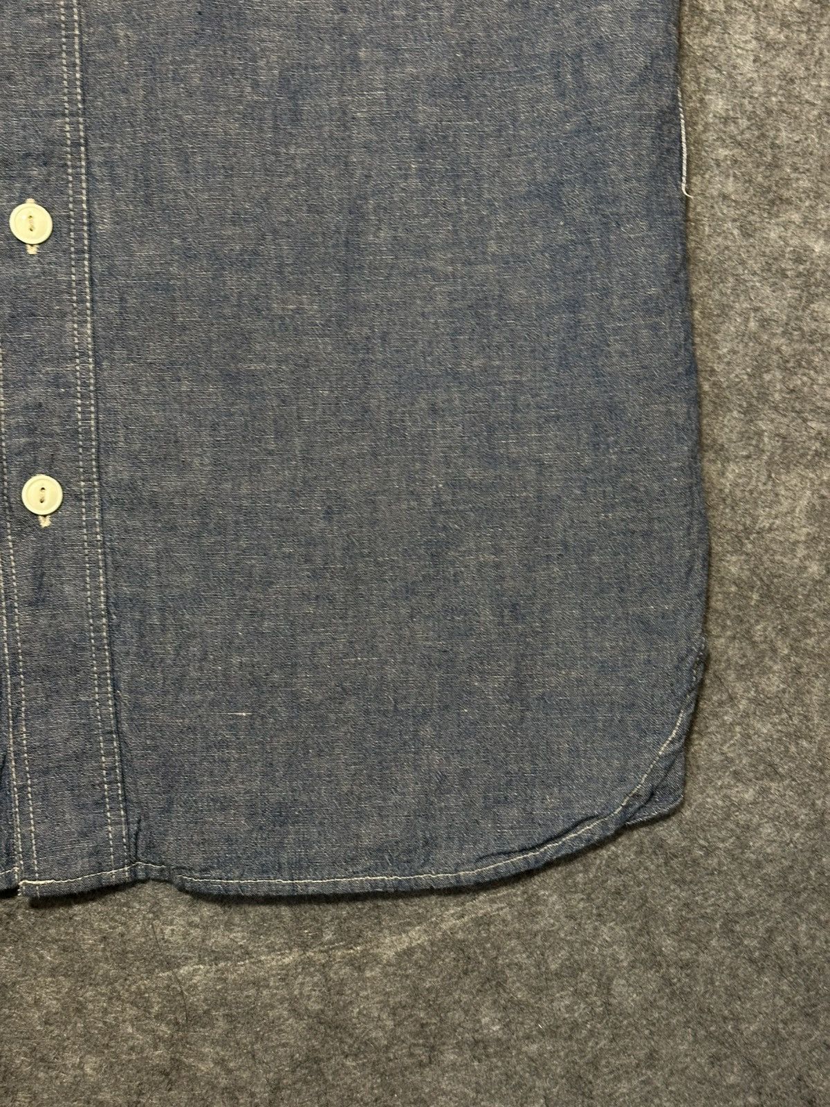Sugar Cane Sugar Cane navy indigo chambray short-sleeve work shirt Size US S / EU 44-46 / 1 - 6 Thumbnail
