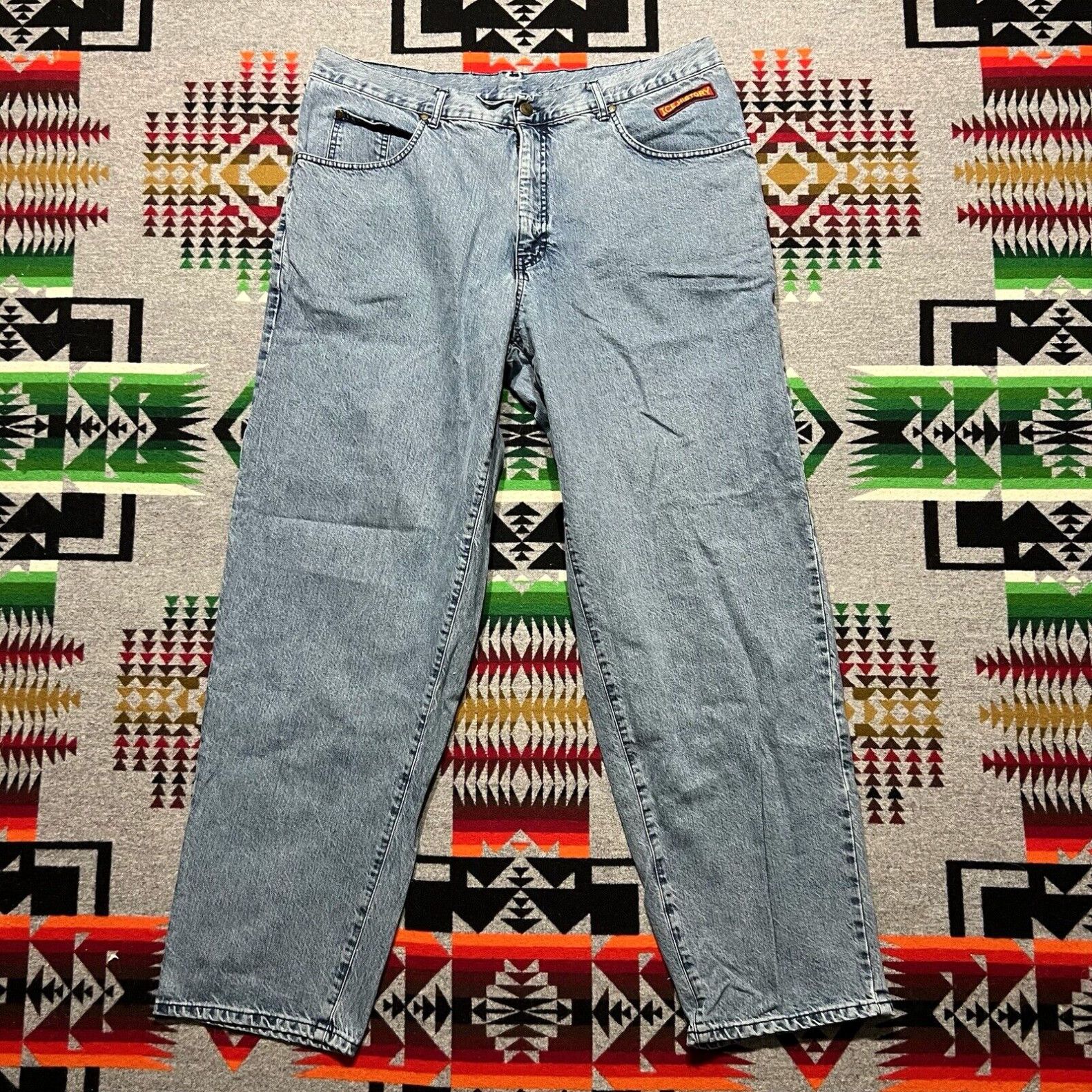 image of Iceberg History Jeans Men’S Size 40 Muttley Hanna Barbera Blue Vintage Y2K A9 in White, Men's