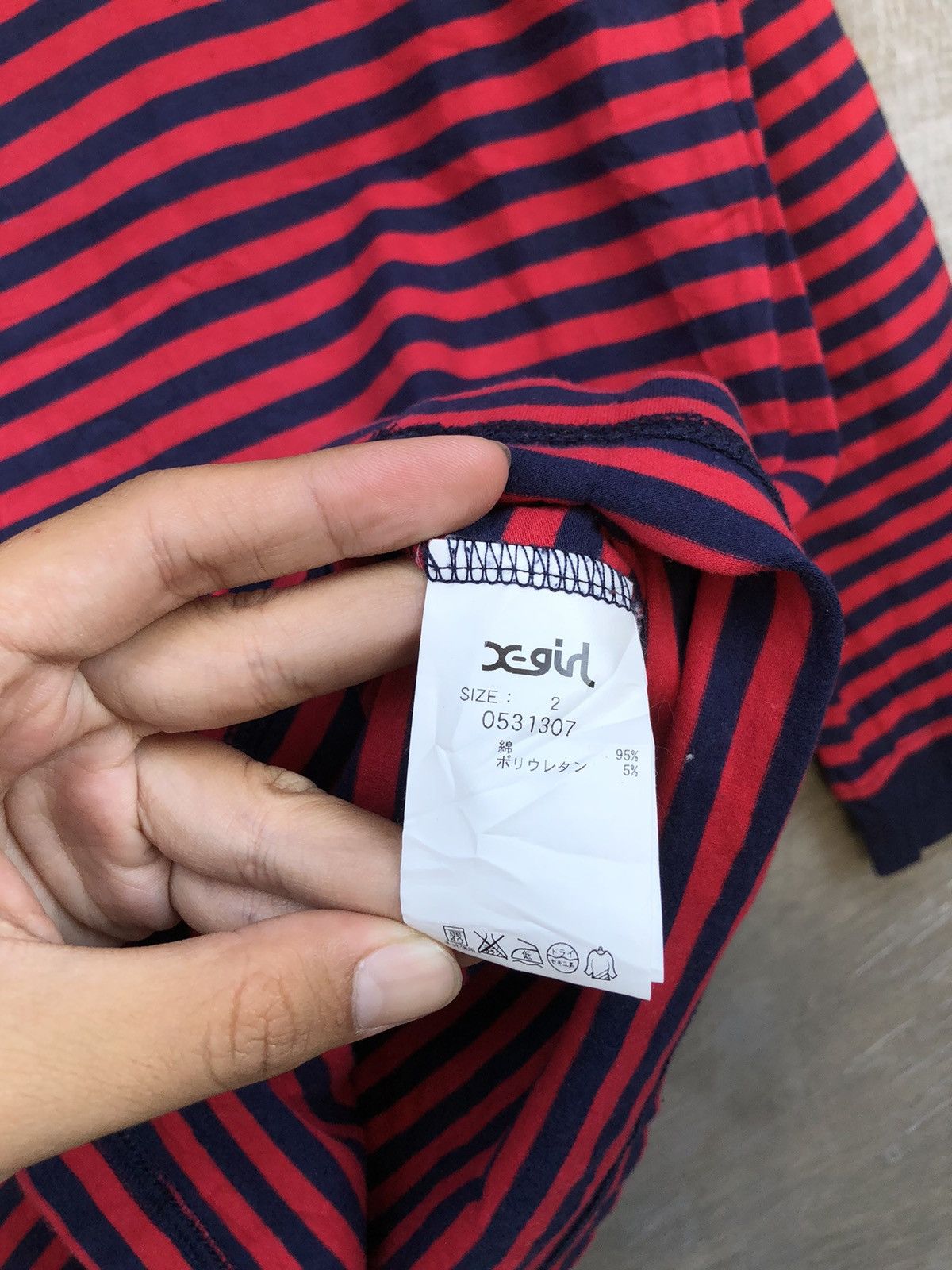 X-Girl X-Girl Japanese Brand Stripe Longsleeve Size S / US 4 / IT 40 - 7 Thumbnail