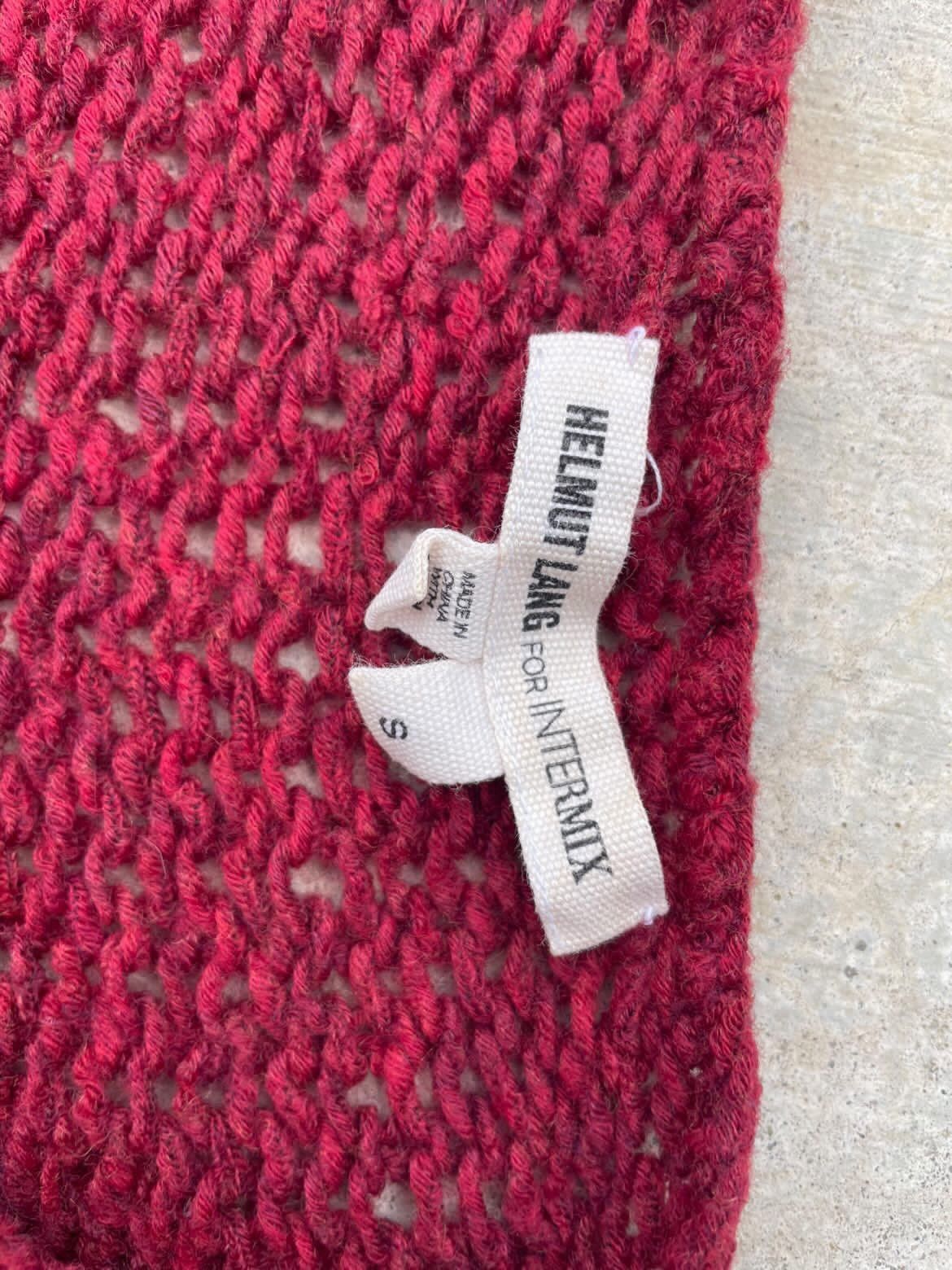 Helmut Lang Helmut Lang Burgundy Knit Long Sleeve Size S / US 4 / IT 40 - 2 Thumbnail