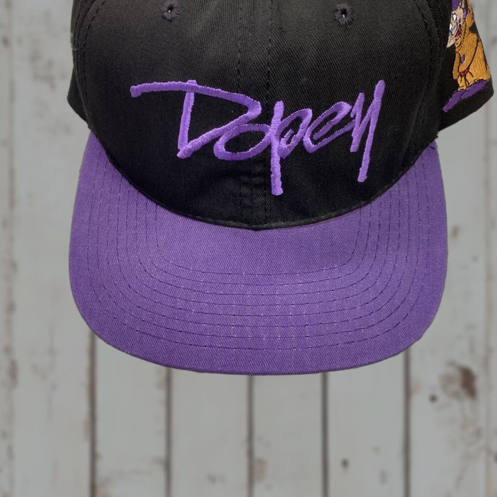 Disney VINTAGE Disney Hat Snow White Dopey Goofy 90s Snapback Purple Twill Cotton Adjustable Men One Size Boys Womens Size ONE SIZE - 1 Thumbnail