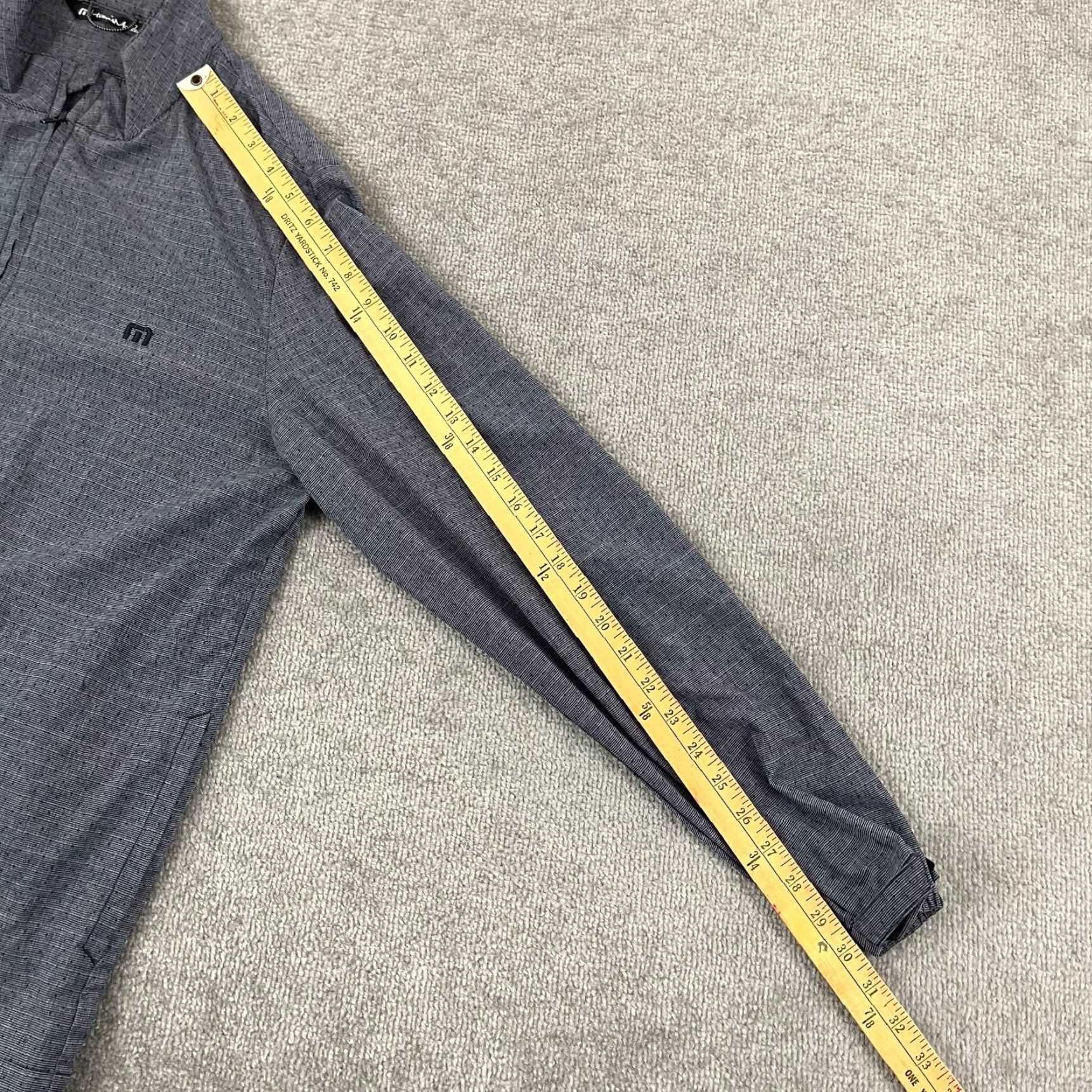 TravisMathew TRAVIS MATHEW Jacket Mens M Gray Blue Polka Dot Golf Full Zip Coat Logo Size US M / EU 48-50 / 2 - 6 Thumbnail