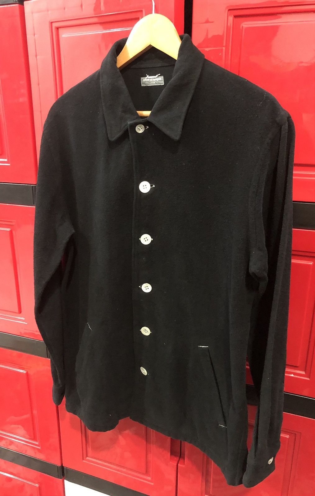 Comme des Garcons × Comme des Garcons Homme Comme des Garcons Homme AW02 Thick Cotton Black Shirt Size US M / EU 48-50 / 2 - 2 Thumbnail