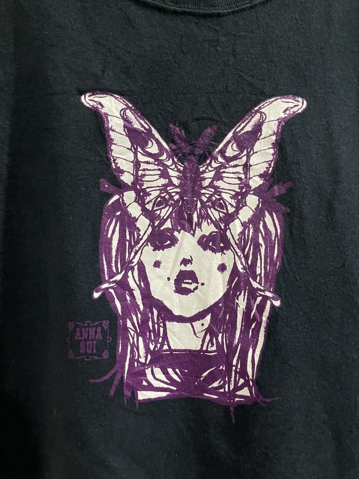 Anna Sui Vintage Anna Sui Moth Girl Tshirt Size M / US 6-8 / IT 42-44 - 5 Thumbnail