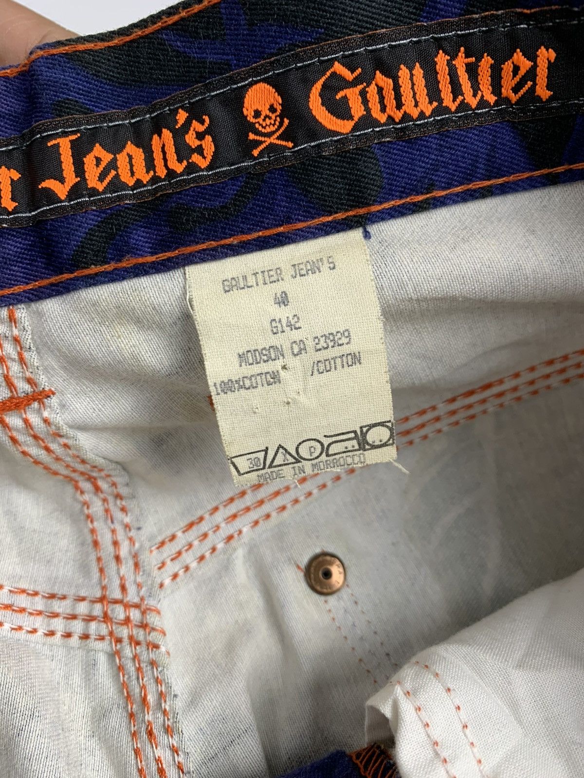 Jean Paul Gaultier Gaultier Jeans by Jean Paul Gaultier Floral Gradient Denim Size US 40 / EU 56 - 8 Thumbnail