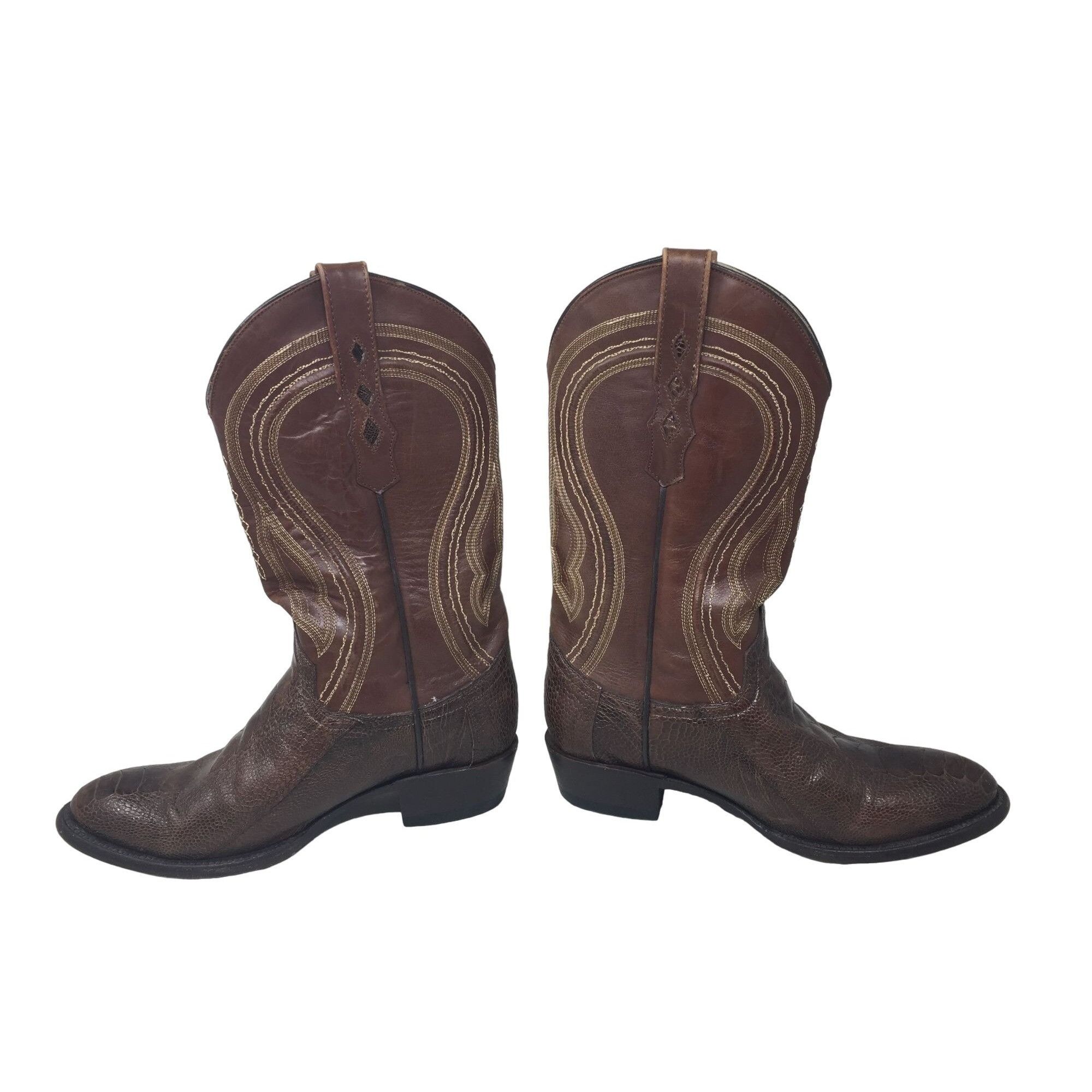 Other Vaccari Brown Snakeskin Leather Cowboy Boots USA 8 EE Size US 8 / EU 41 - 7 Thumbnail
