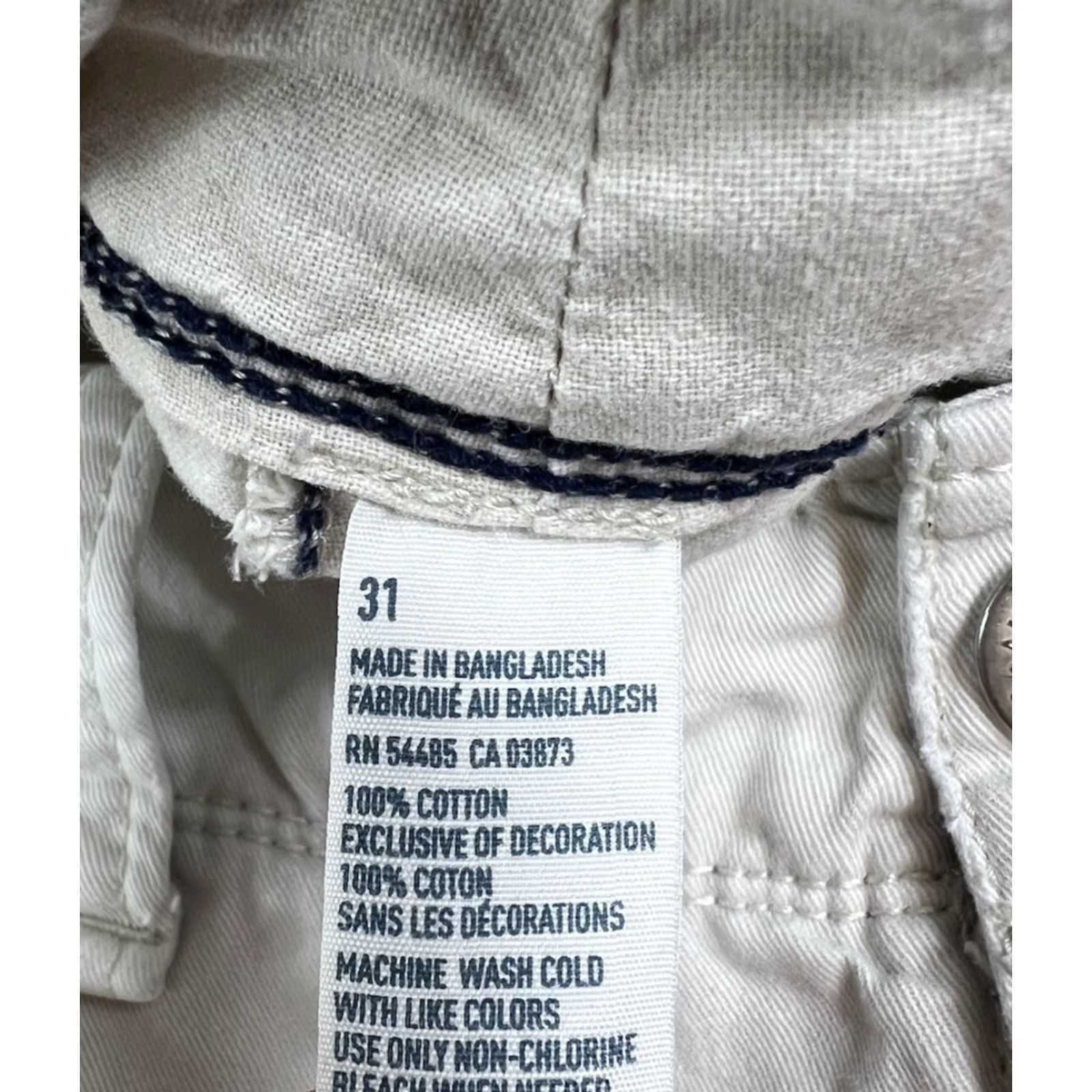 American Eagle Outfitters Mens American Eagle Shorts White 31 Cargo Classic Regular Size US 31 - 4 Thumbnail