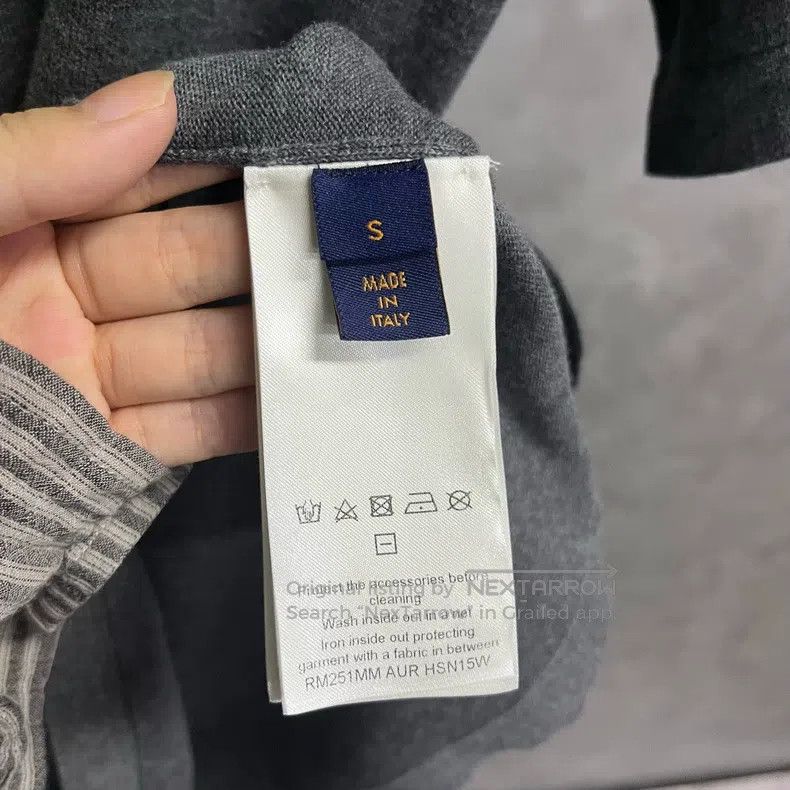 Louis Vuitton Louis Vuitton 25 Grey Crew Neck Thread Short Sleeve T-Shir Size US S / EU 44-46 / 1 - 4 Thumbnail