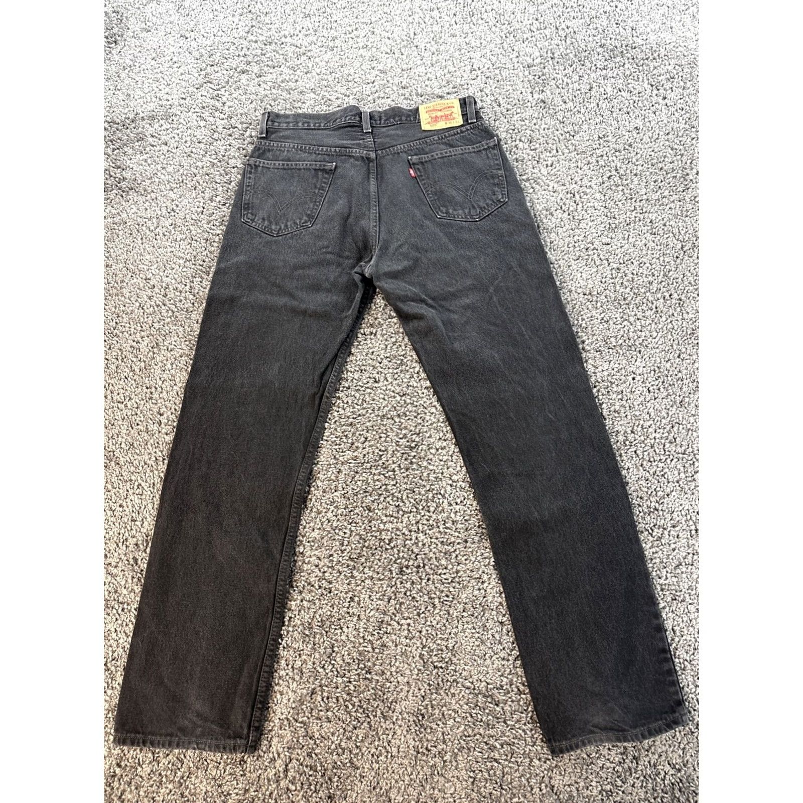 Levi's VTG Levi's 505 Regular Fit Jeans Mens 36x33 Faded Black Denim 90s Straight 5-Pocket USA Shirt? Size US 36 / EU 52 - 7 Thumbnail