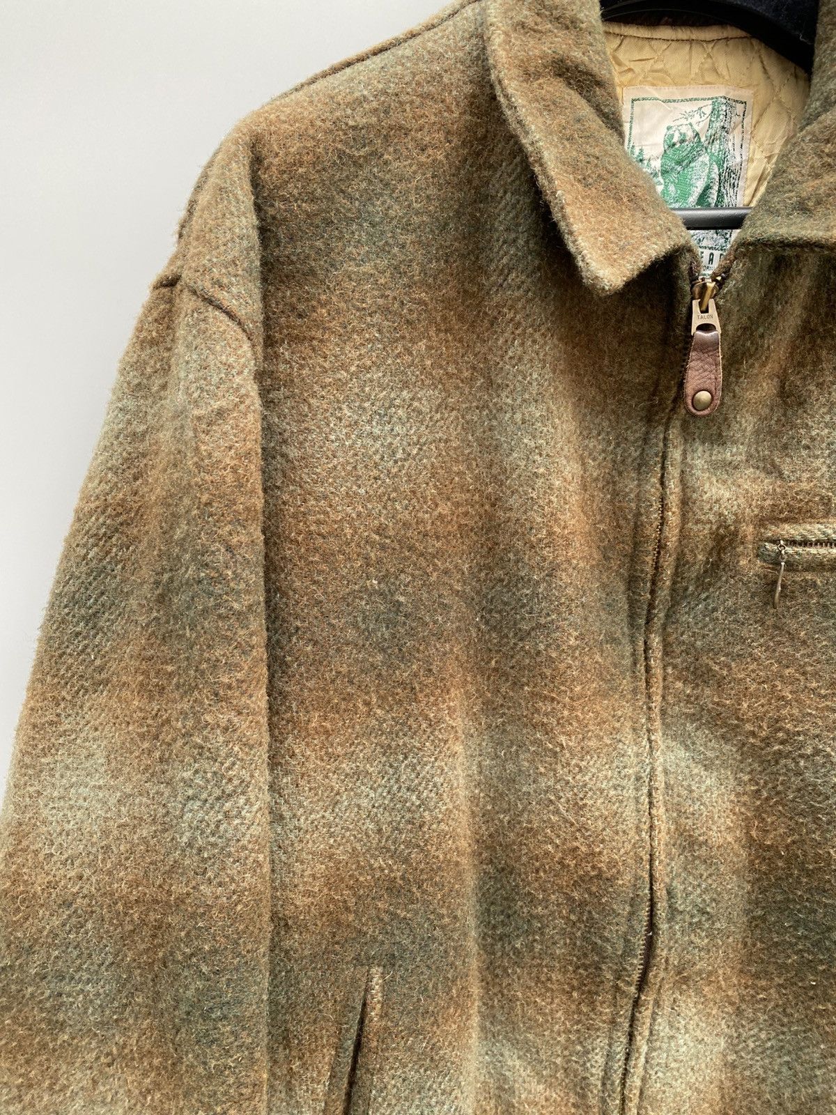 Golden Bear 1980s Melton Wool Tartan Jacket Size US L / EU 52-54 / 3 - 3 Thumbnail