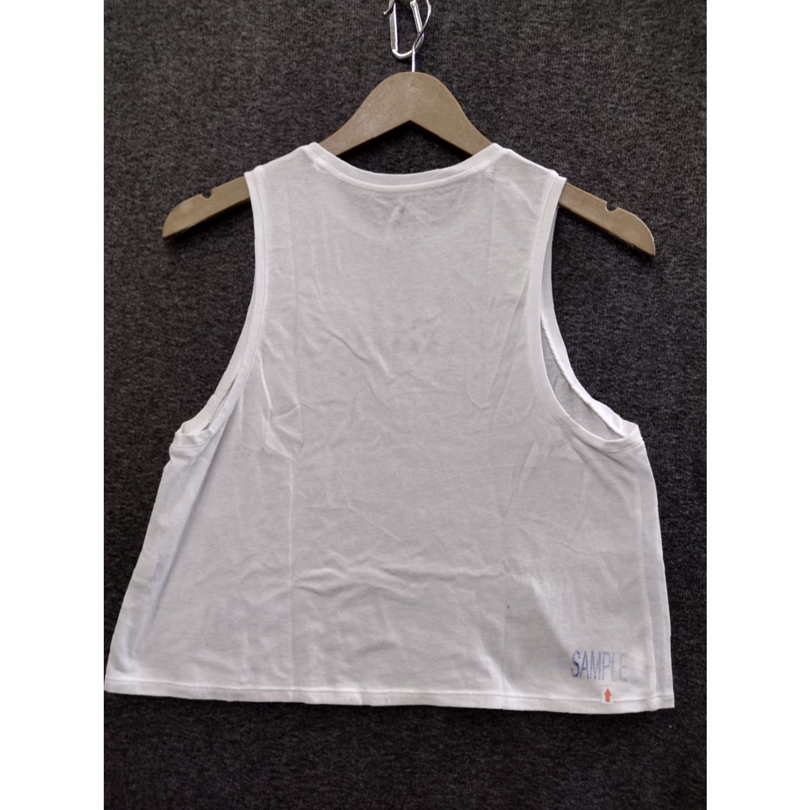 Victoria's Secret PINK Victoria's Secret Crop Tank-Top Logo Girls In Charge Sleeveless White Small Tank Top Women Adult Regular Cotton Blend Shirt/Top Size S / US 4 / IT 40 - 2 Thumbnail