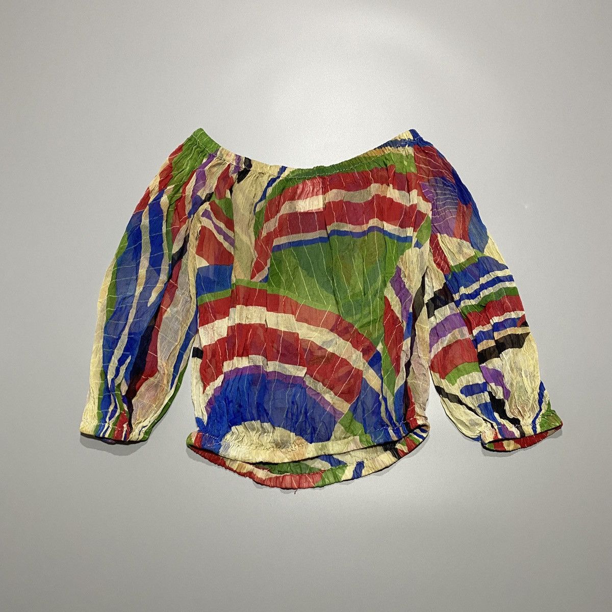 Chanel SS06 Printed Chiffon Top Size XS / US 0-2 / IT 36-38 - 6 Thumbnail