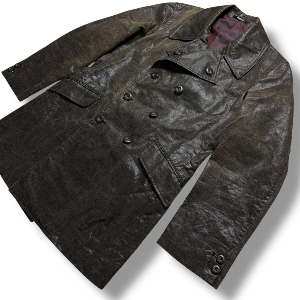 Tornado Mart Tornado Mart Sheep Leather Trench Coat Jacket Size US XL / EU 56 / 4 - 9 Thumbnail