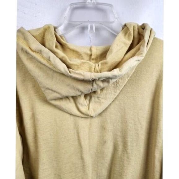 Vintage Focus Lagenlook Hoodie Large Yellow Full Zip Ruffle Hem Coastal Casual Women’s L Hoodie Size L / US 10 / IT 46 - 8 Thumbnail
