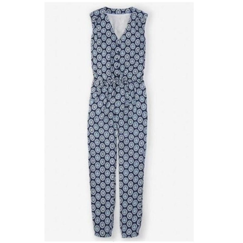 Boden BODEN SANTA FE Blue & White Jumpsuit 16R Size 38" / US 16 / IT 52 - 2 Thumbnail