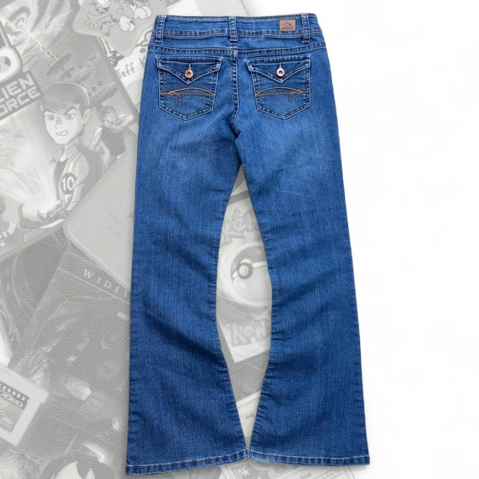 Jordache Y2K Blue Denim Western Jordache Flaired Jeans Size 34" / US 12 / IT 48 - 3 Thumbnail