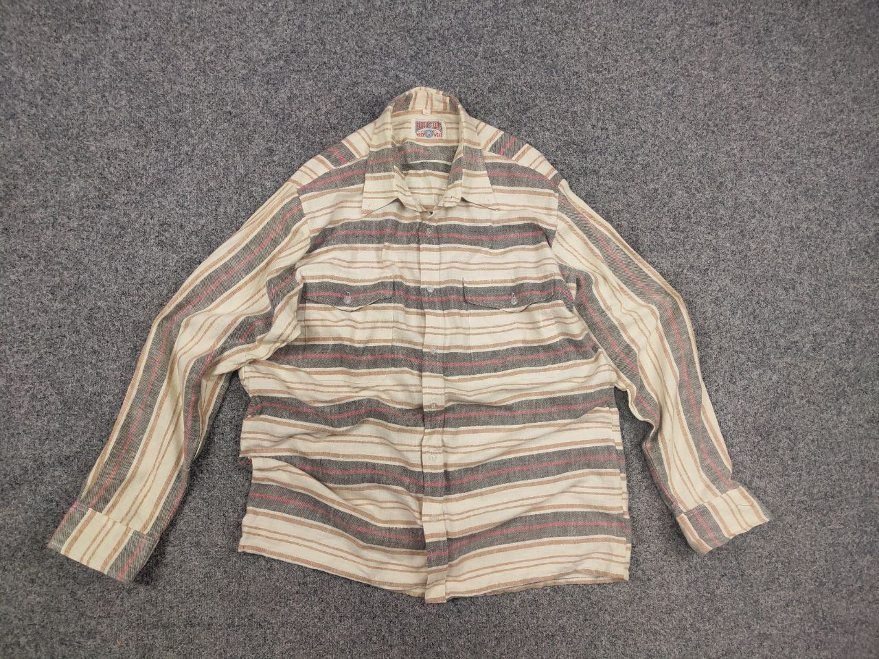 Japanese Brand Rough Trade Vintage work wear Japan button Flannel shirt Size US L / EU 52-54 / 3 - 8 Thumbnail