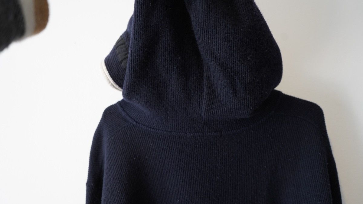 Stone Island Navy Stone Island Knitted Hoodie with Buttoned Hood Size US M / EU 48-50 / 2 - 12 Thumbnail