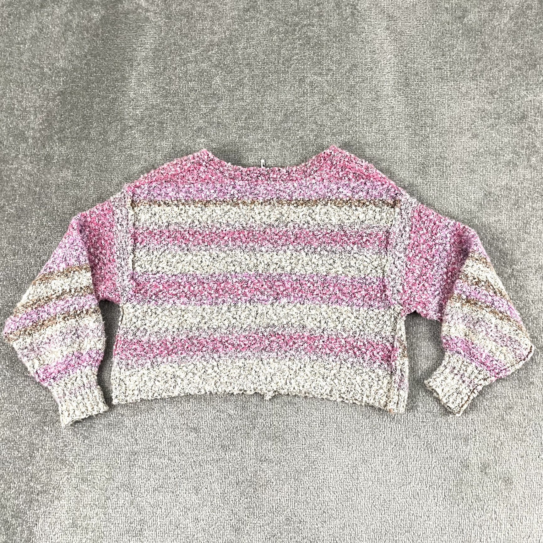 Free People VINTAGE? (No) Cardigan Free People Sweater Womens XS Soulmate Cardi Revolve Pink Cream Cropped Size XS / US 0-2 / IT 36-38 - 7 Thumbnail