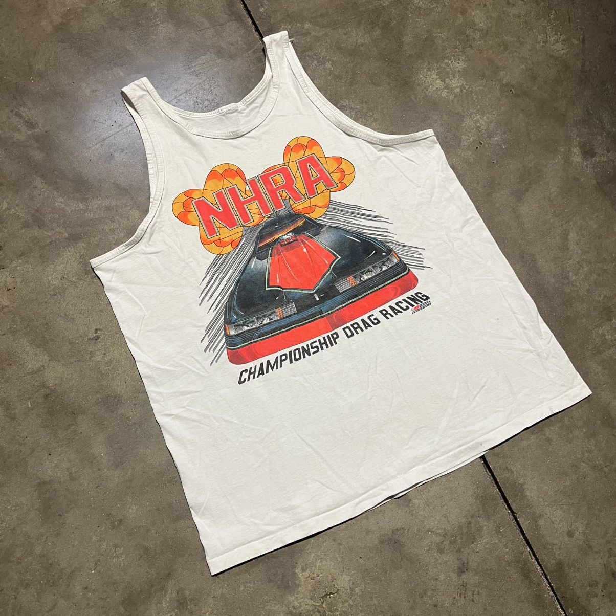 Vintage Vintage NHRA Championship Racing Tank Top Muscle Shirt 90s Size US L / EU 52-54 / 3 - 2 Thumbnail