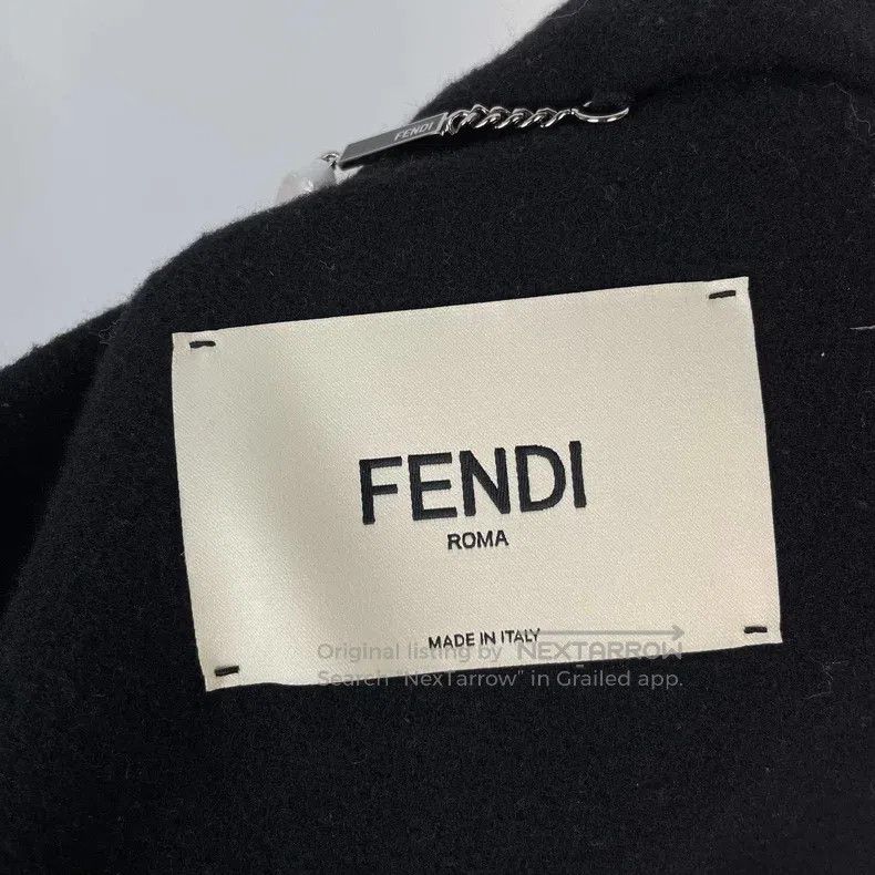 Fendi Fendi Wool Coat Black Size XS / US 0-2 / IT 36-38 - 7 Thumbnail