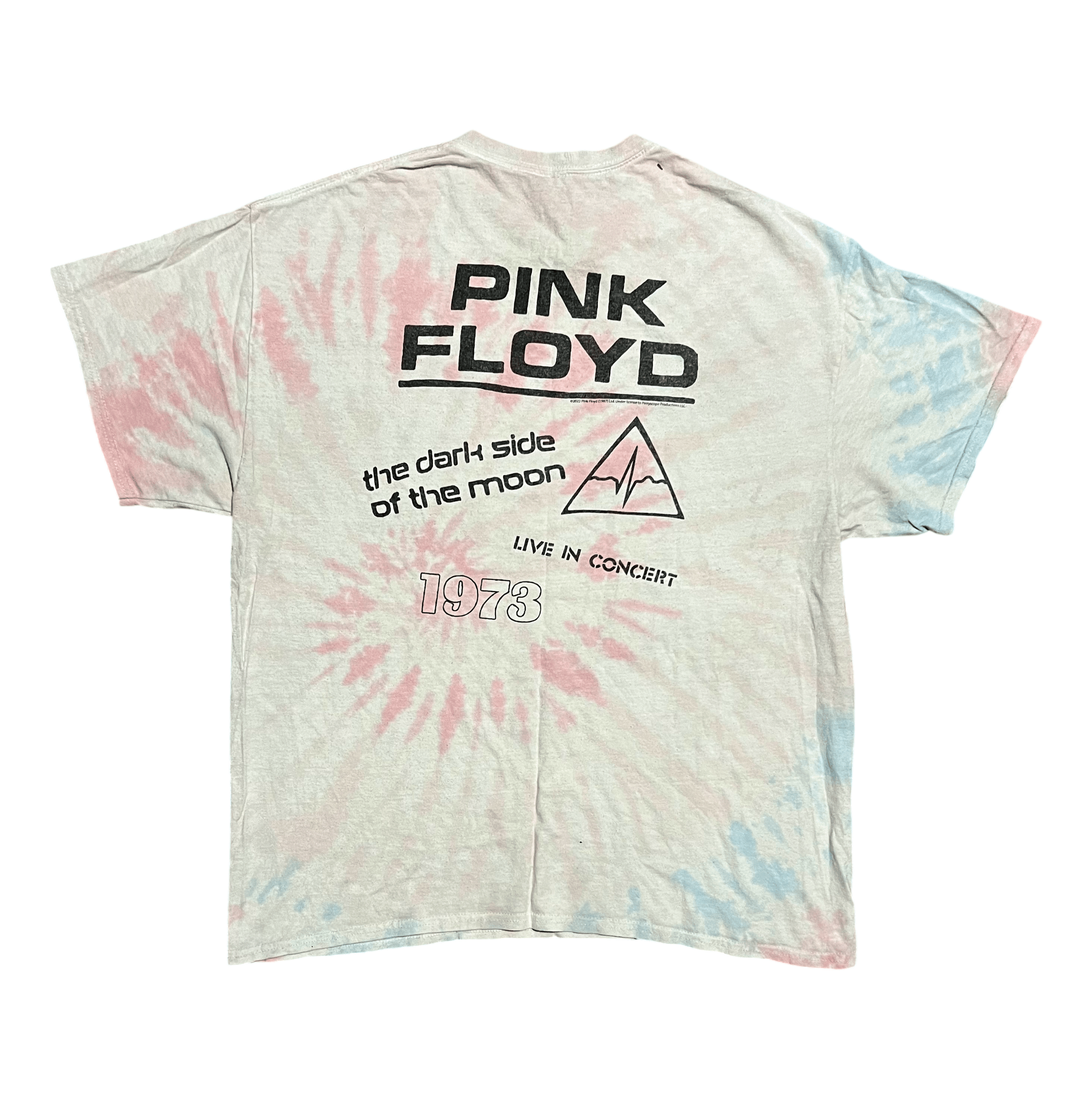 Junk Food Pink Floyd Faded Tie Die Dark Side of Moon Graphic T-Shir Size US L / EU 52-54 / 3 - 2 Thumbnail