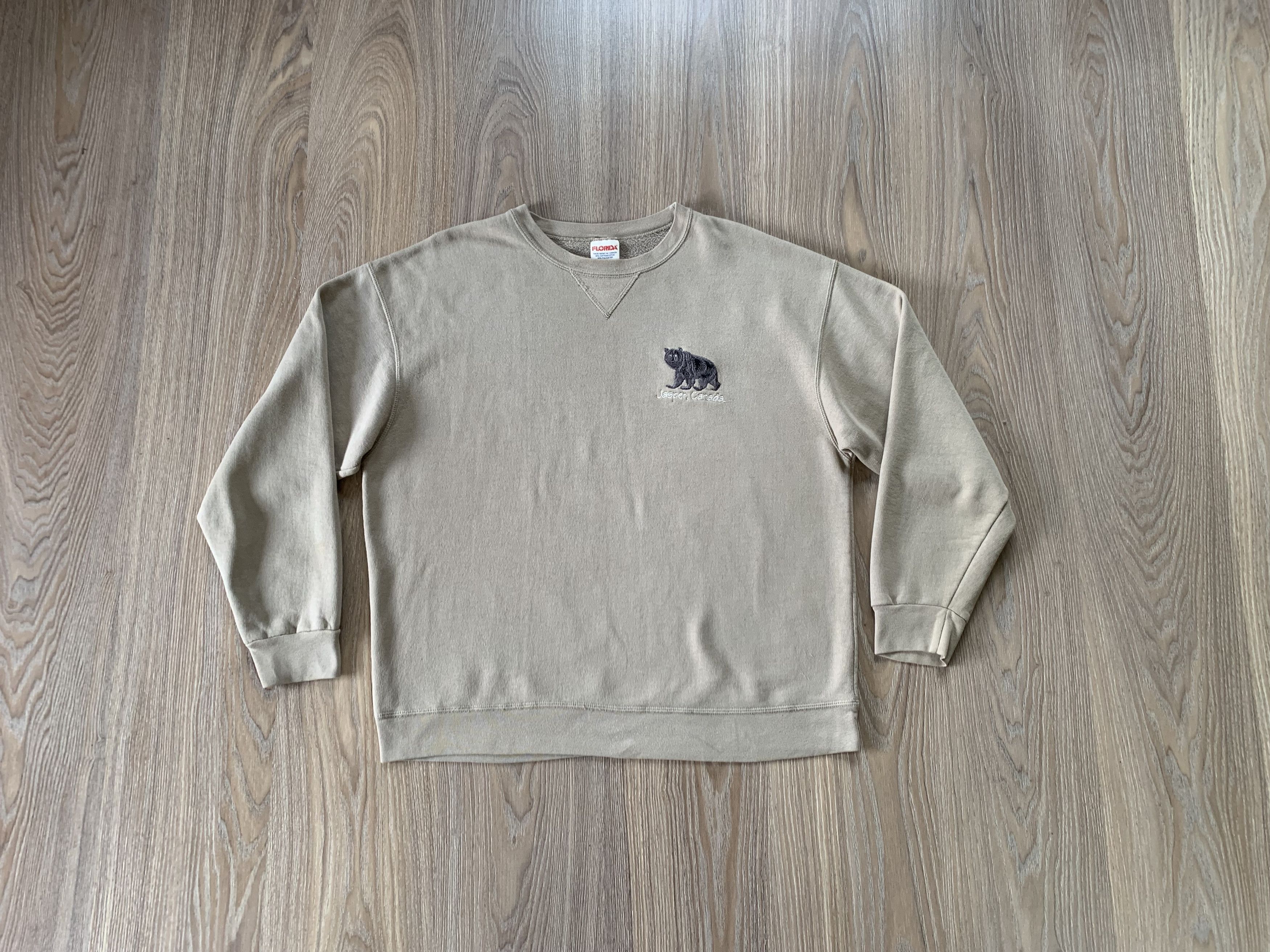 Designer × Vintage Florida Jasper Canada Beige Vintage Cotton Sweatshirt Size US M / EU 48-50 / 2 - 1 Thumbnail
