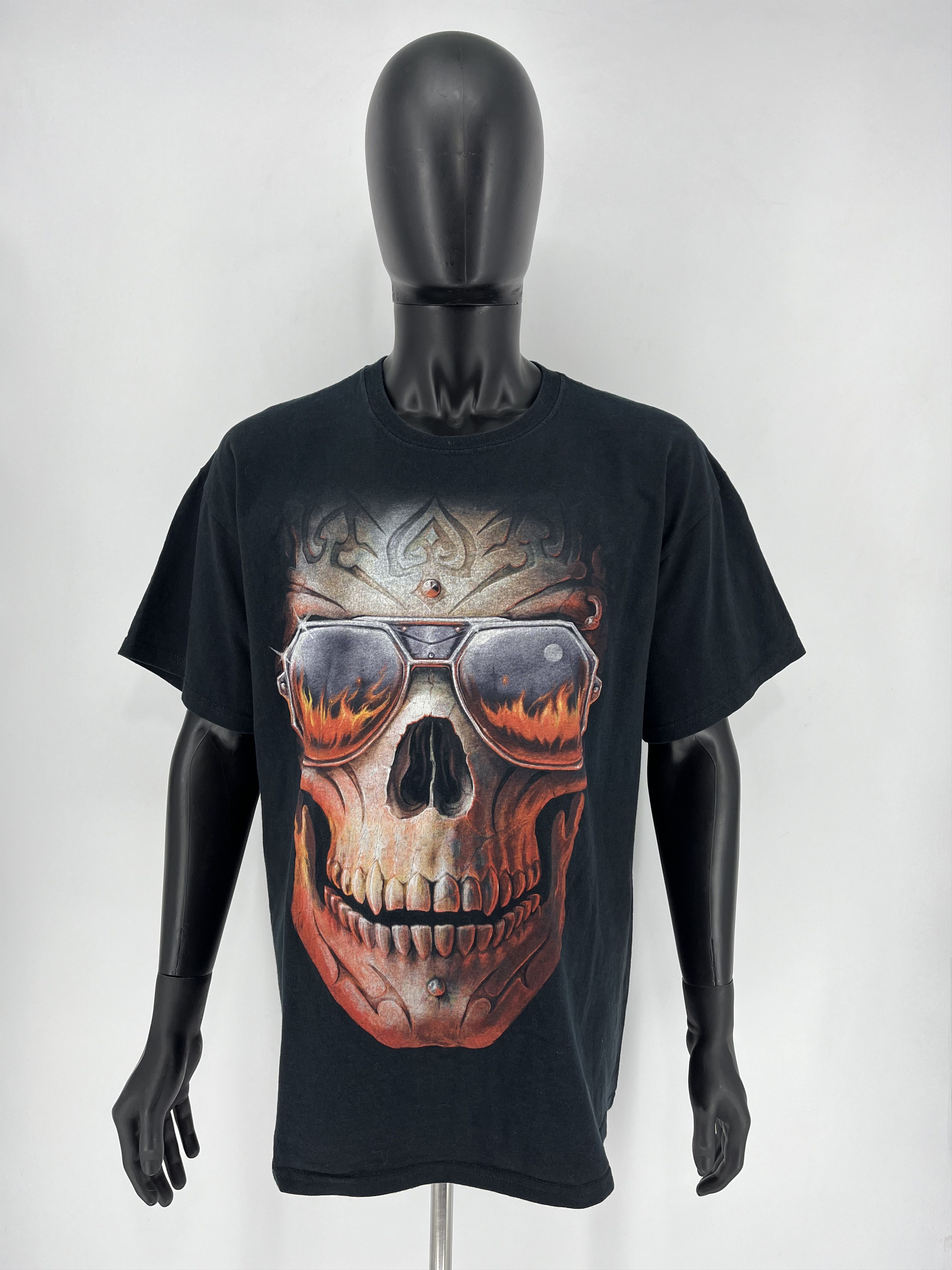 Band Tees Skulls T-shirt Vintage Rock Metal Size XL Black Reverse Logo Size US XL / EU 56 / 4 - 3 Thumbnail