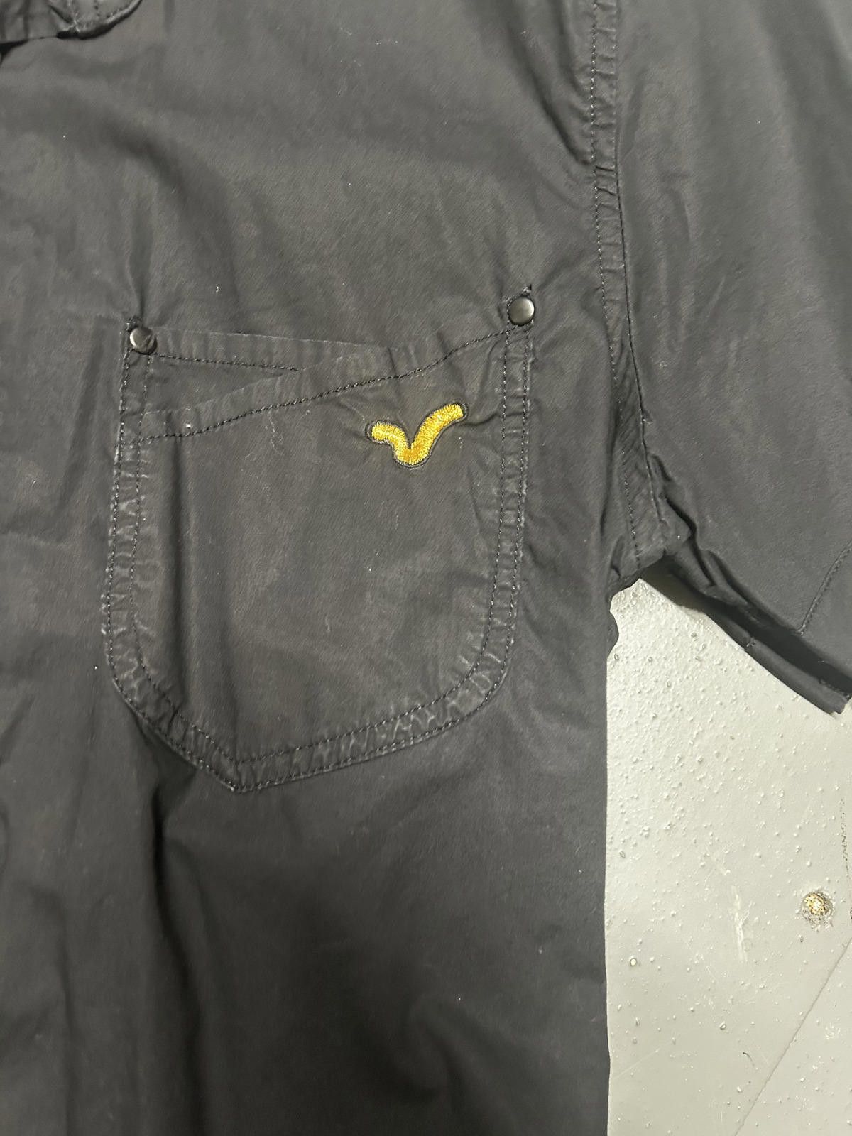 Designer Stylish Black Short-Sleeve Shirt by Vol Jeans - Medium Size US M / EU 48-50 / 2 - 3 Thumbnail