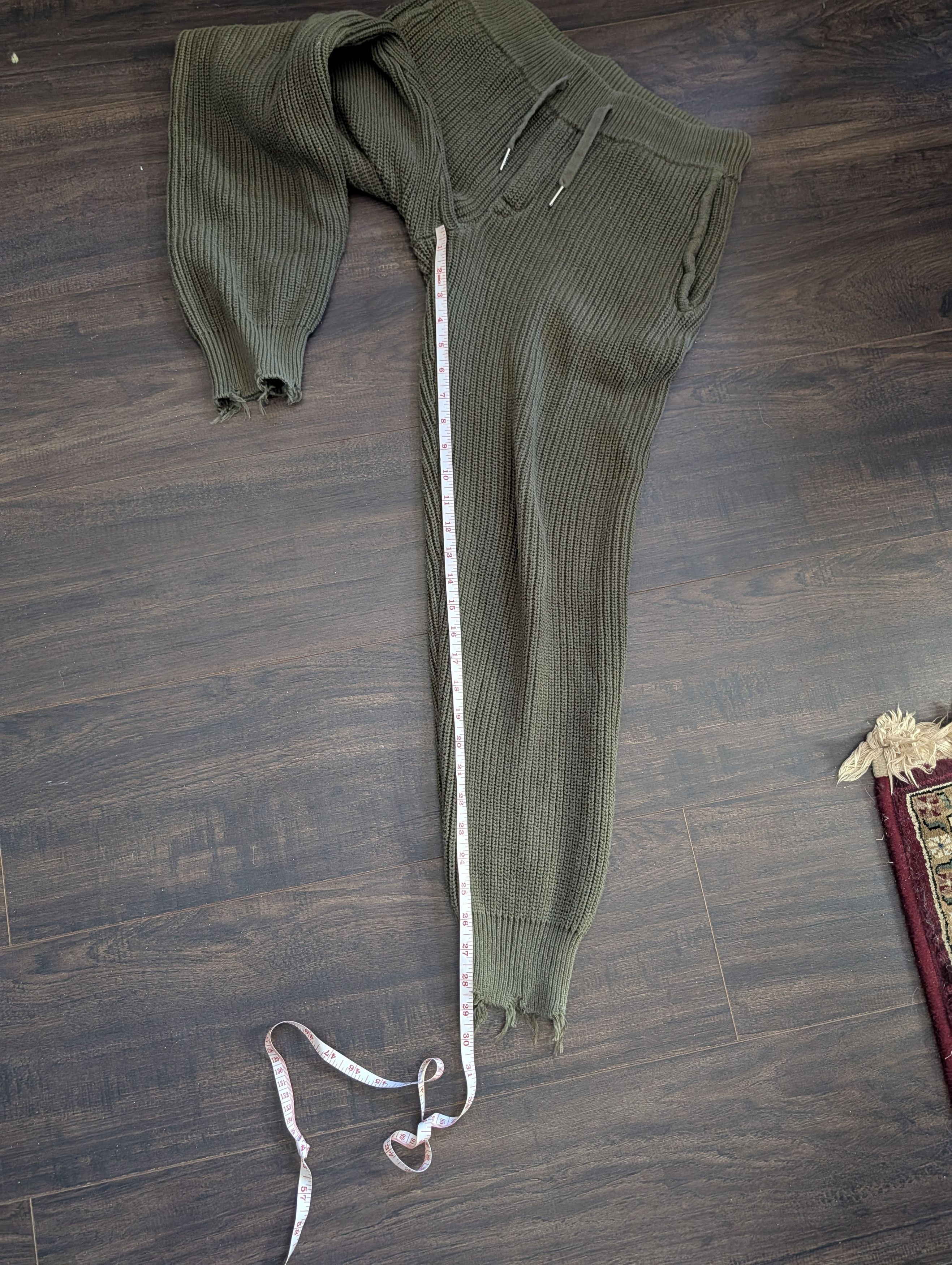 Other SER.O.YA Green cotton knit distressed jogger sweatpants S Size US 30 / EU 46 - 12 Thumbnail