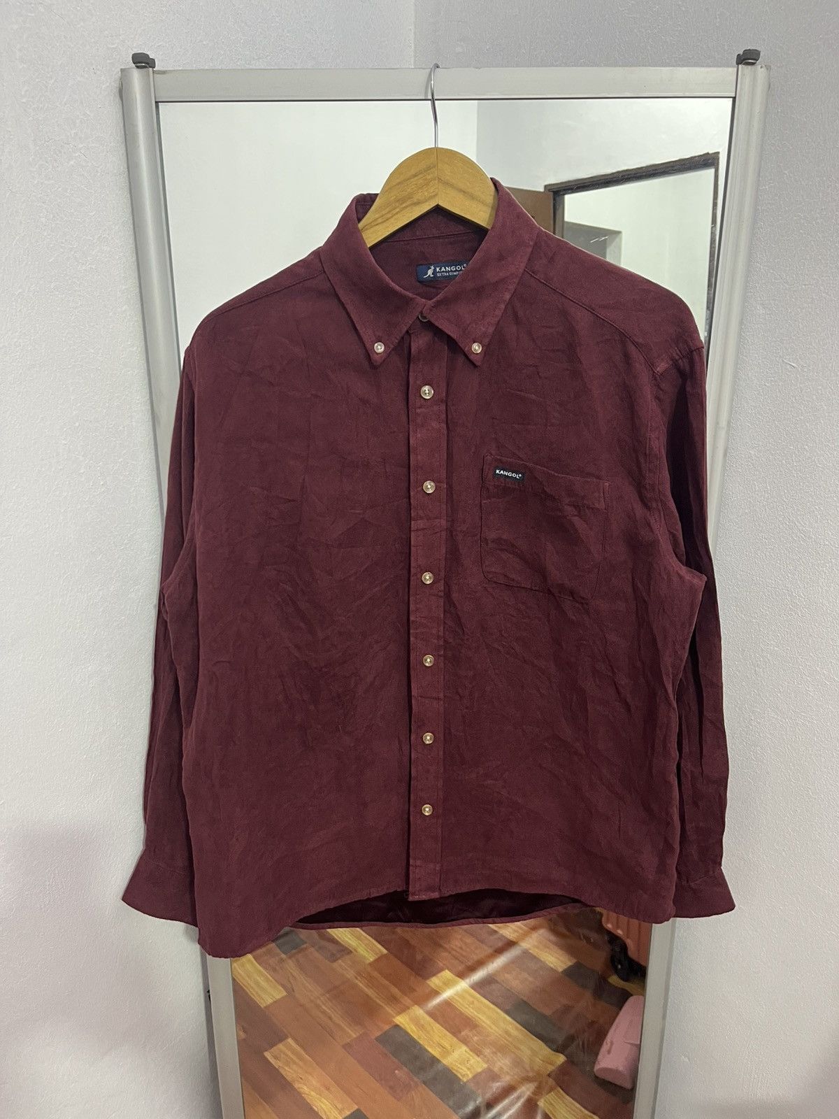 Kangol Kangol Japan Suede Button Down Shirt Size US L / EU 52-54 / 3 - 1 Thumbnail