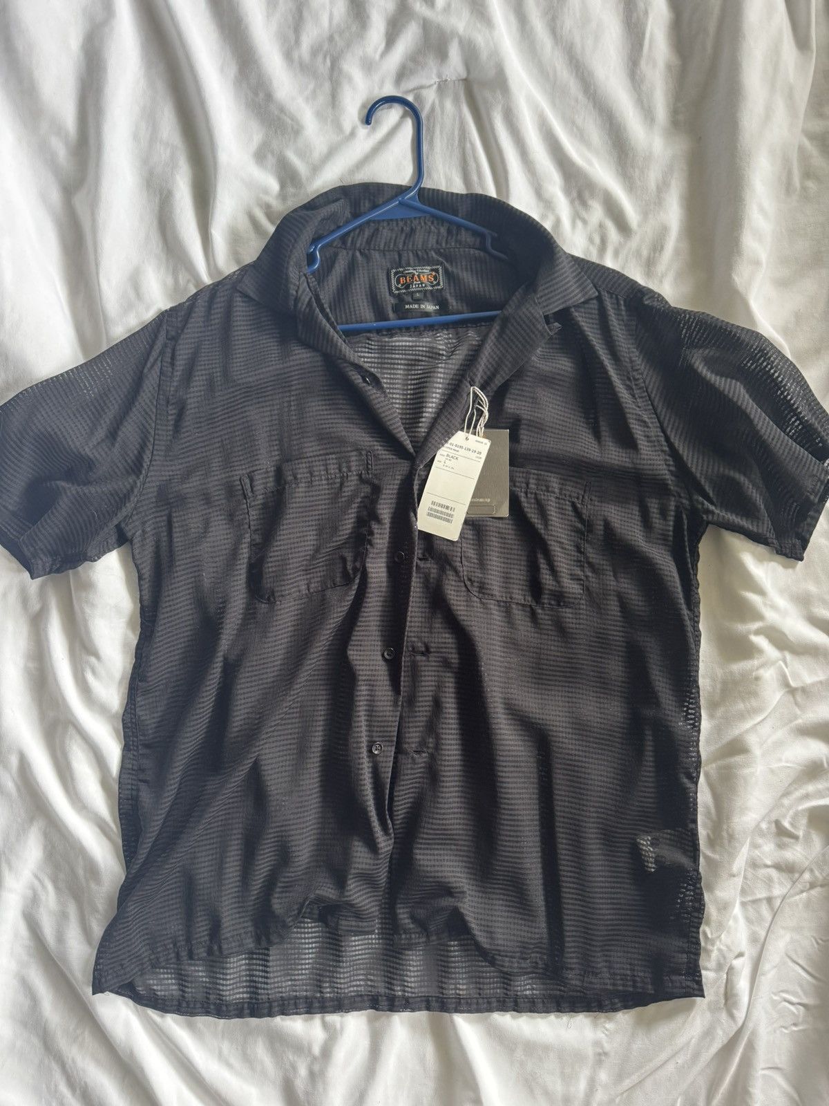Beams Plus mesh open collar shirt Size US L / EU 52-54 / 3 - 1 Thumbnail