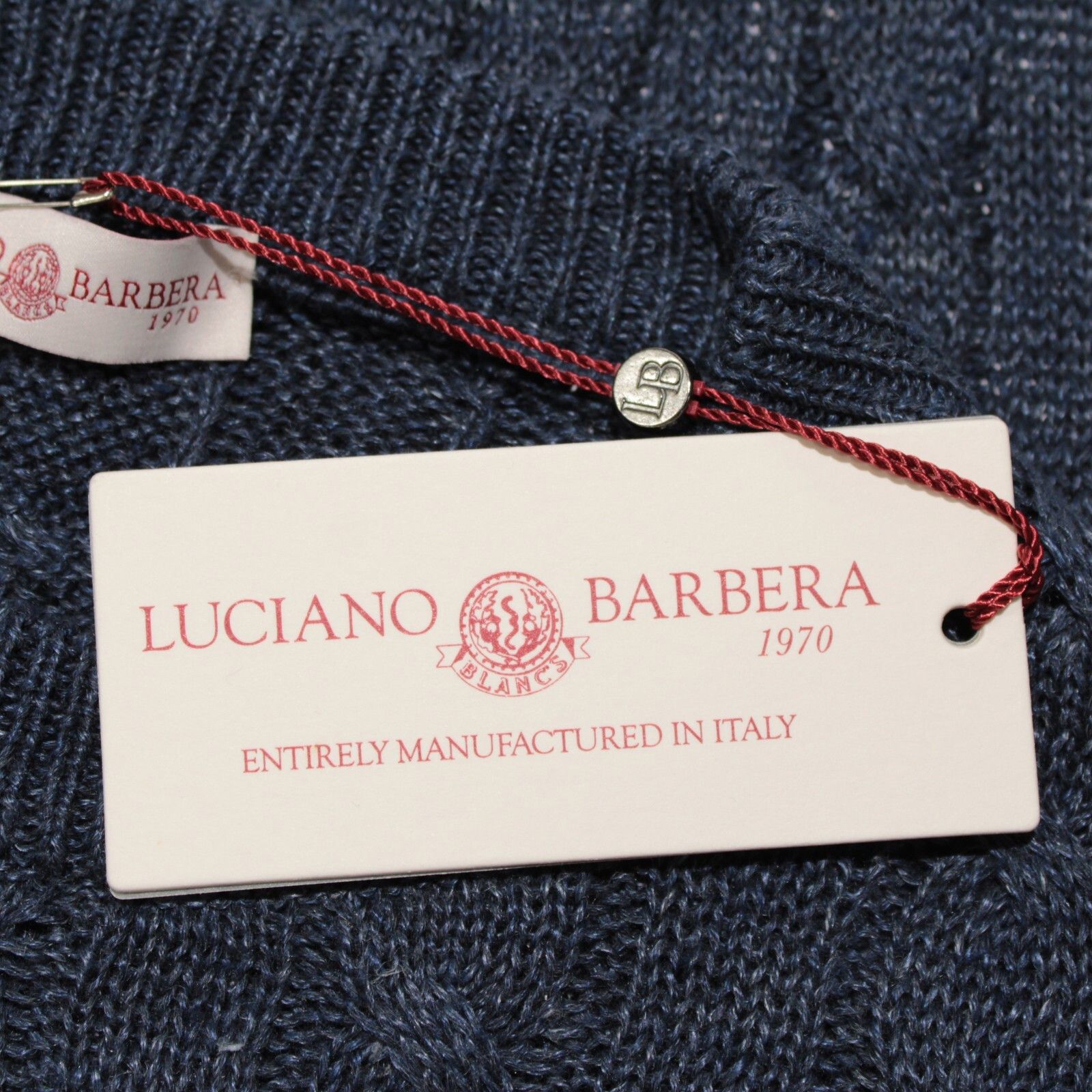 Luciano Barbera Luciano Barbera Sweater Size US M in Blue Size US M / EU 48-50 / 2 - 2 Thumbnail