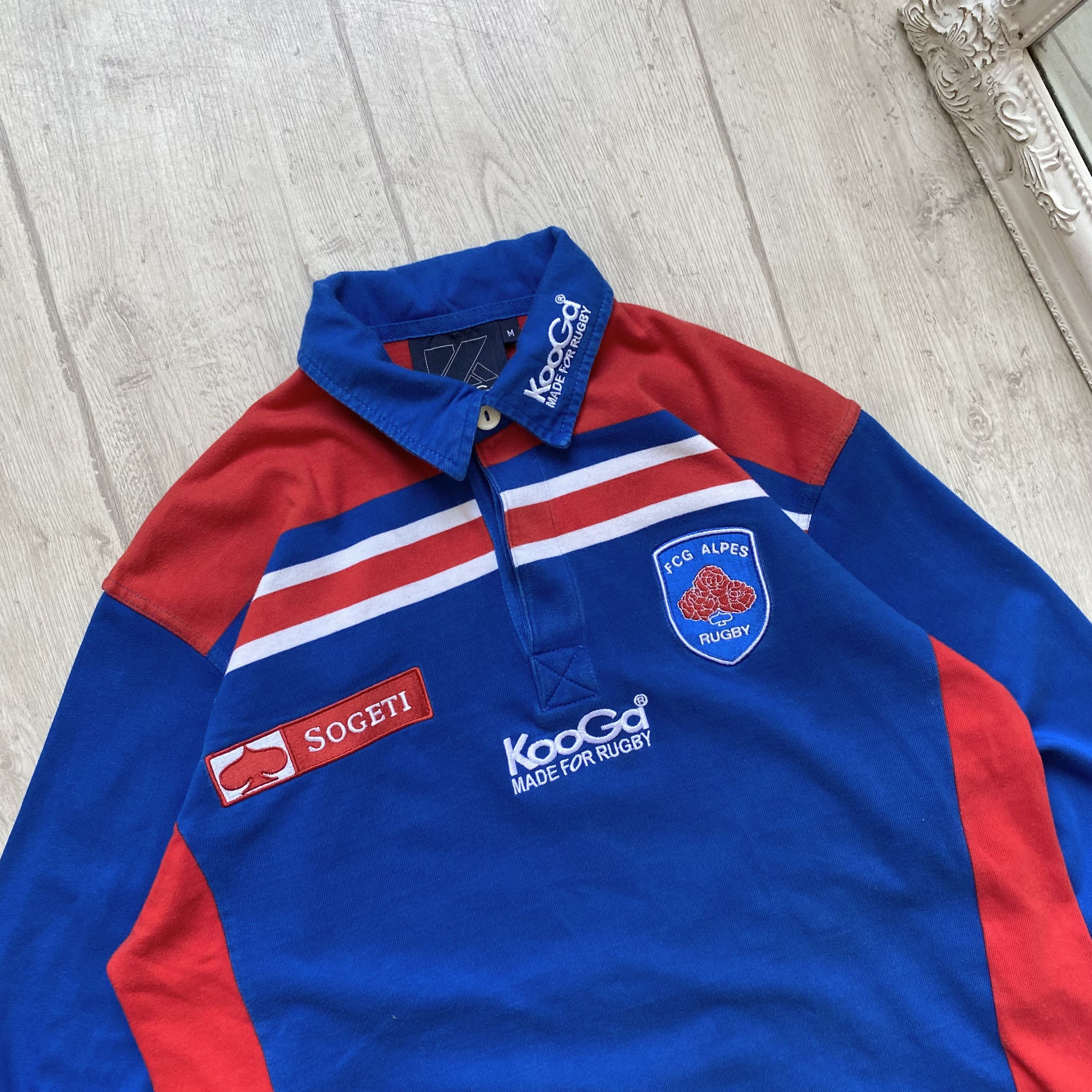 Nike 🏈 Vintage 90s France Rugby FCG Alpes jersey shirt Kooga Size US M / EU 48-50 / 2 - 2 Thumbnail